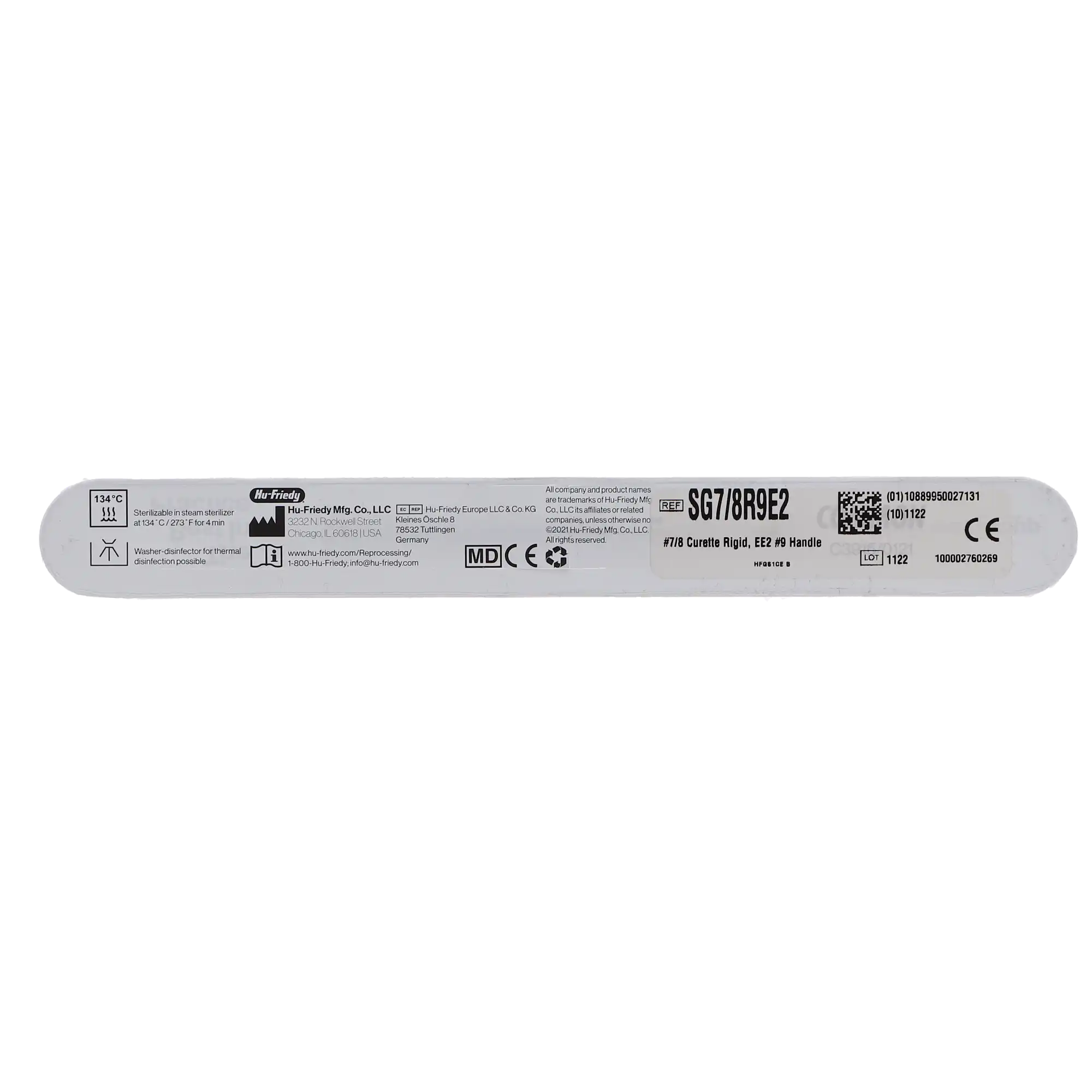 Hu-Friedy EverEdge 2.0 Gracey Curette 7/8 Rigid, Double-Ended, #9 Handle, SG7/8R9E2 thumbnail 6