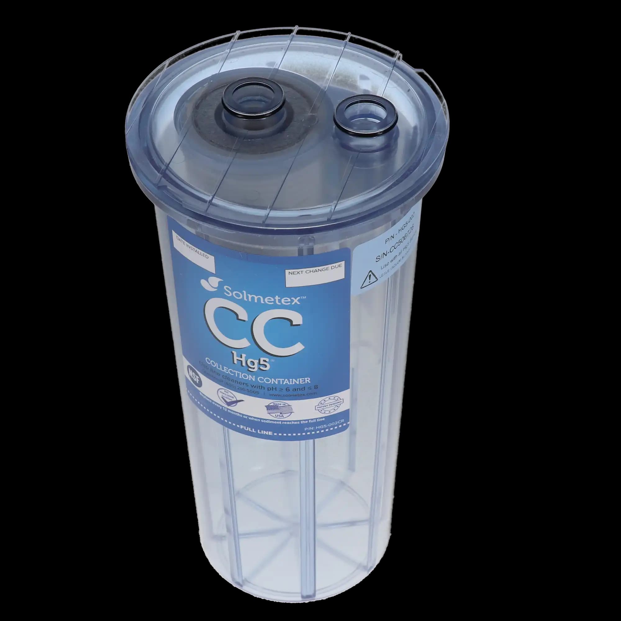 Solmetex Hg5 Legacy Replacement Collection Container with Recycle Kit, HG5-002CR, 1/Each thumbnail 3