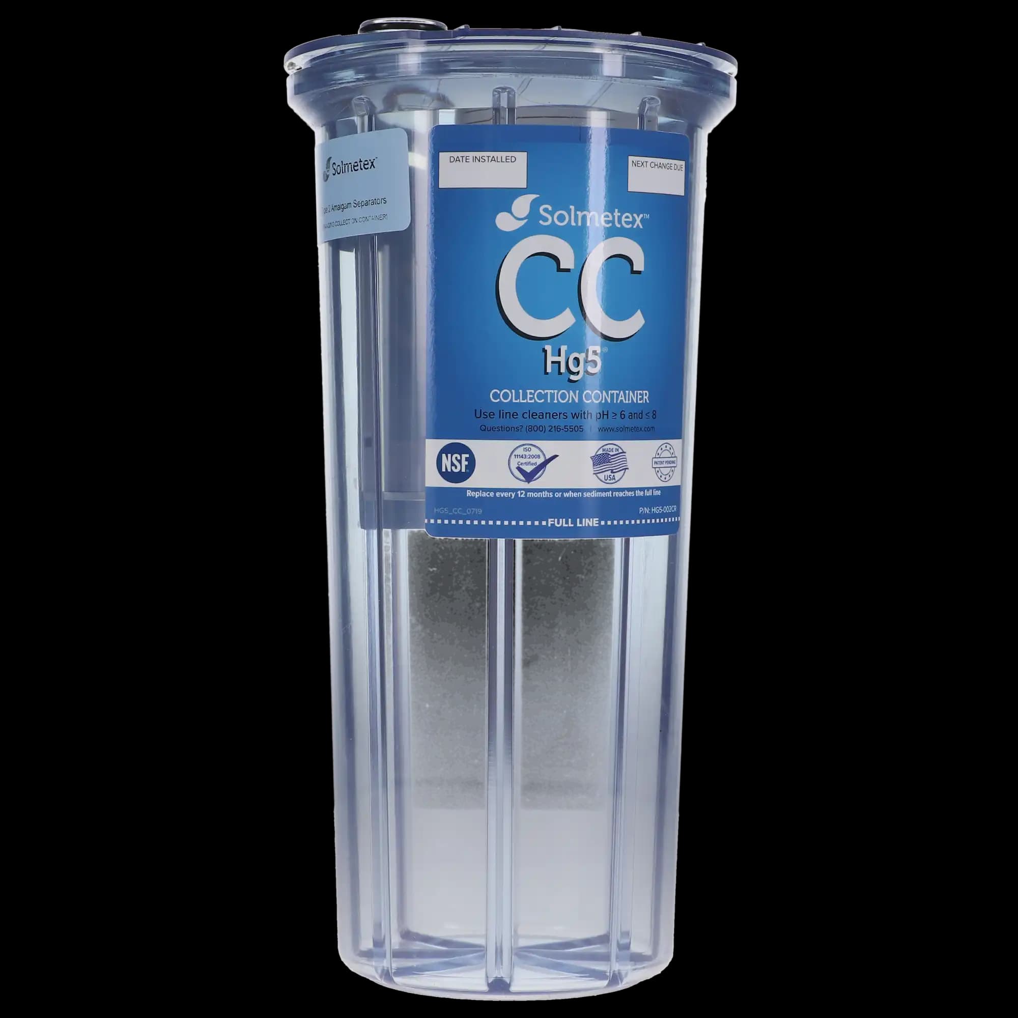 Solmetex Hg5 Legacy Replacement Collection Container with Recycle Kit, HG5-002CR, 1/Each thumbnail 6