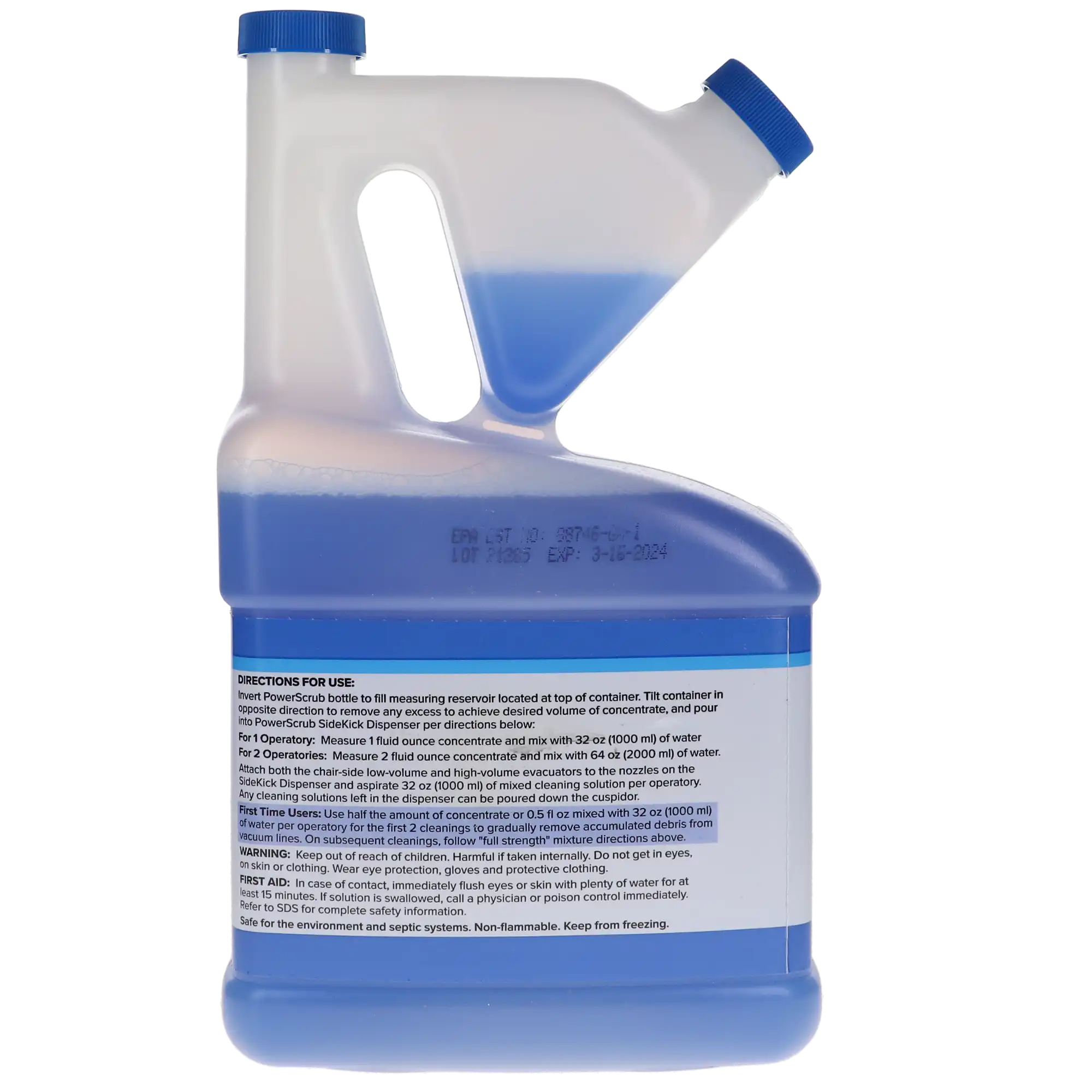 Solmetex PowerScrub Vacuum Line Cleaner Case Kit, 64 oz Bottle, PCS-VLCB thumbnail 4