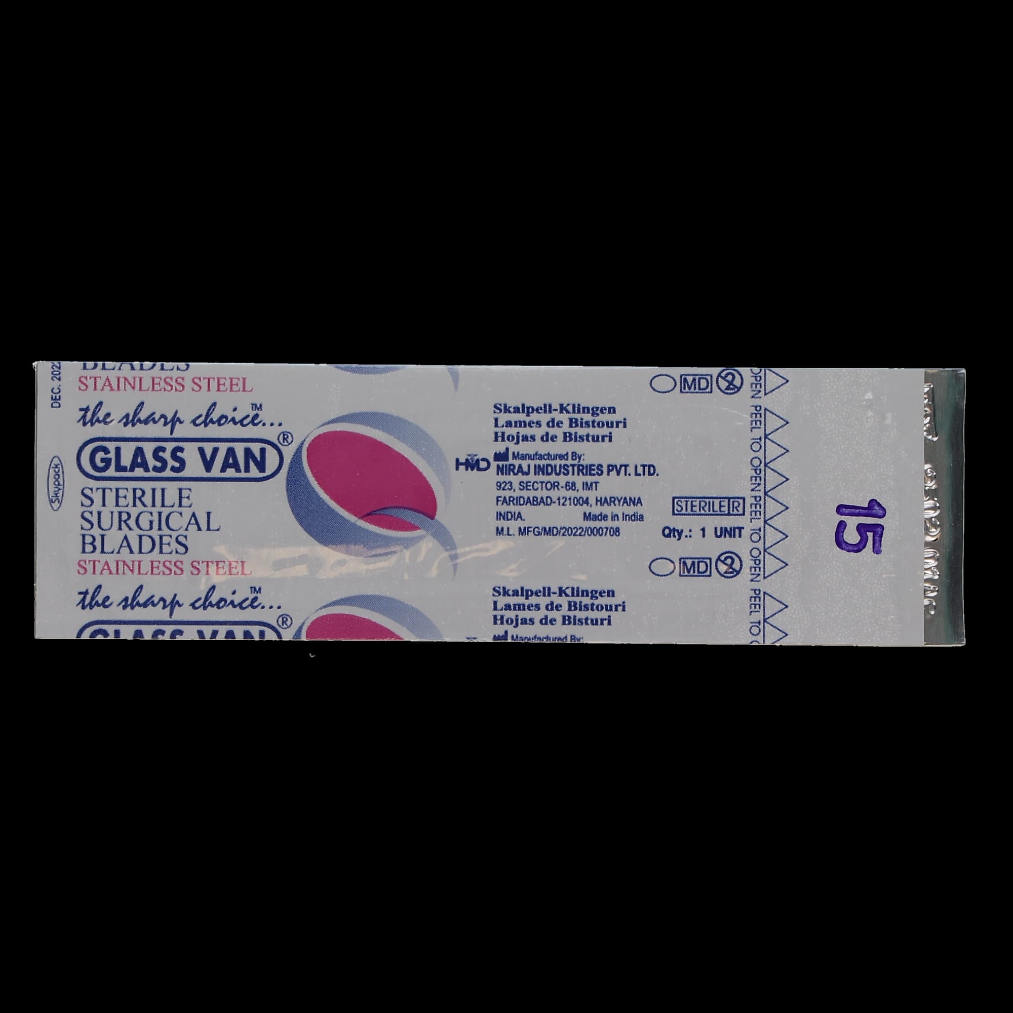 GlassVan #15 Sterile Stainless Steel Surgical Scalpel Blades, 100/Box, 3001T-15 thumbnail 12