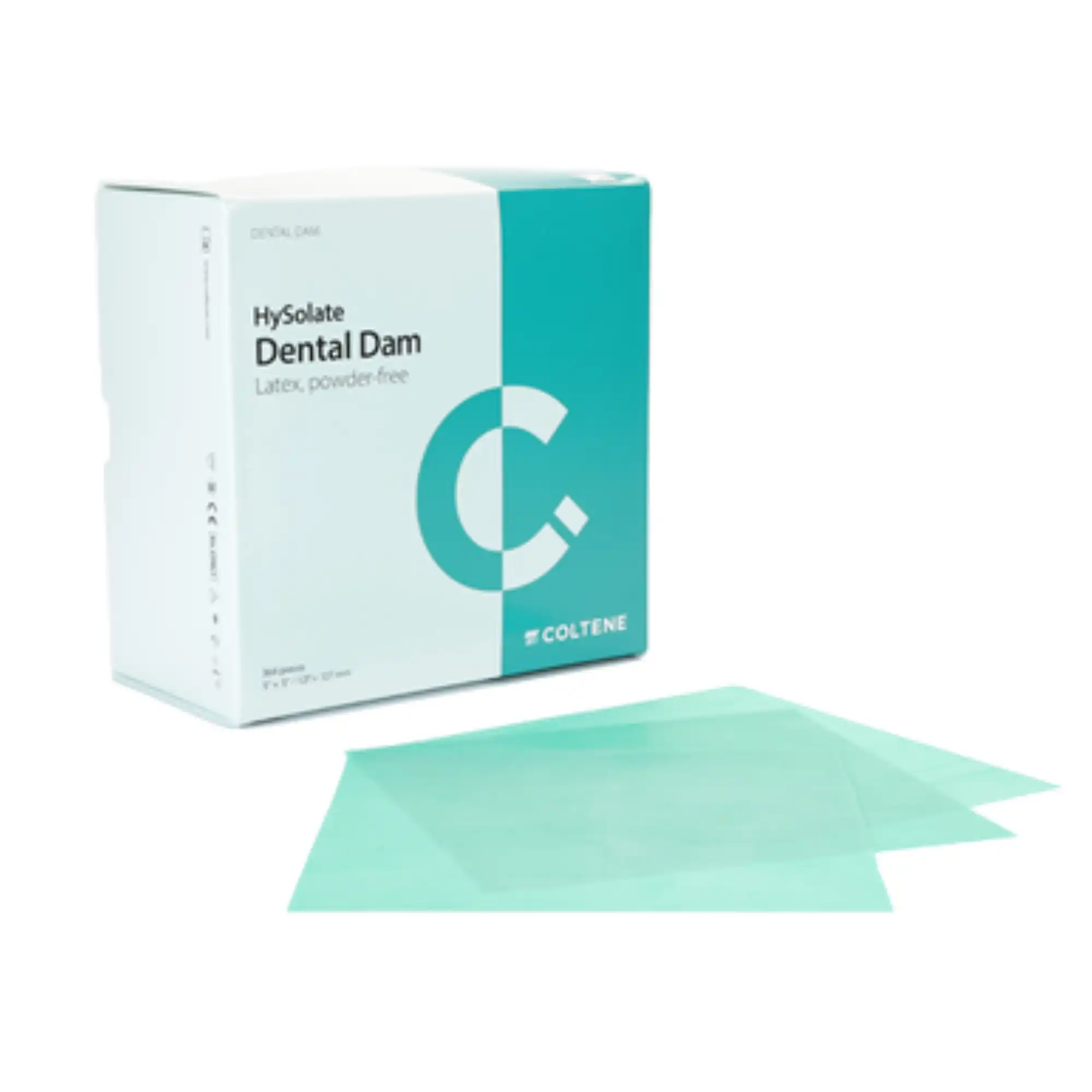 HySolate Latex Dental Dam, Green, Medium, 5" x 5", 364/Box, 60034422 thumbnail 2