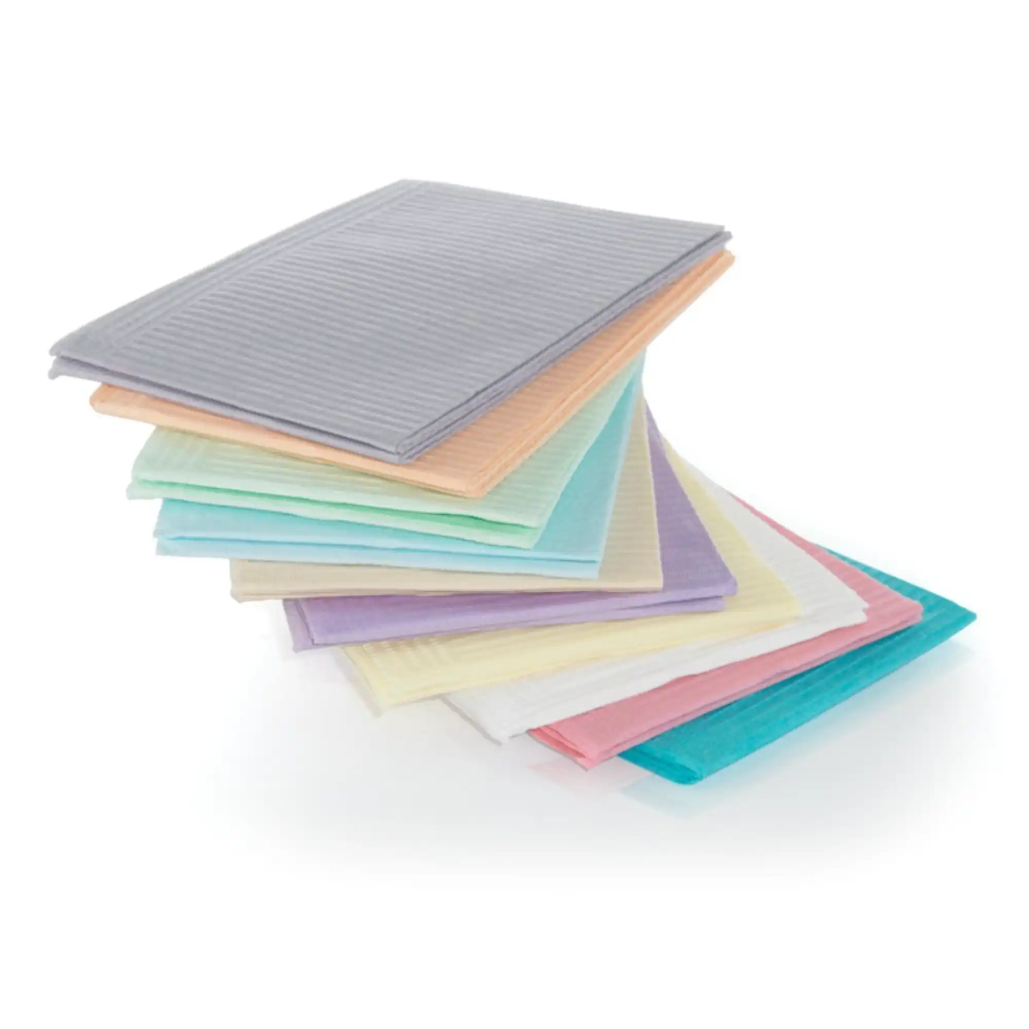SafeBasics Dry-Back Patient Bibs, 2-Ply Tissue/Poly, Dusty Rose, 13" x 18", 500/Case, 8286 thumbnail 2