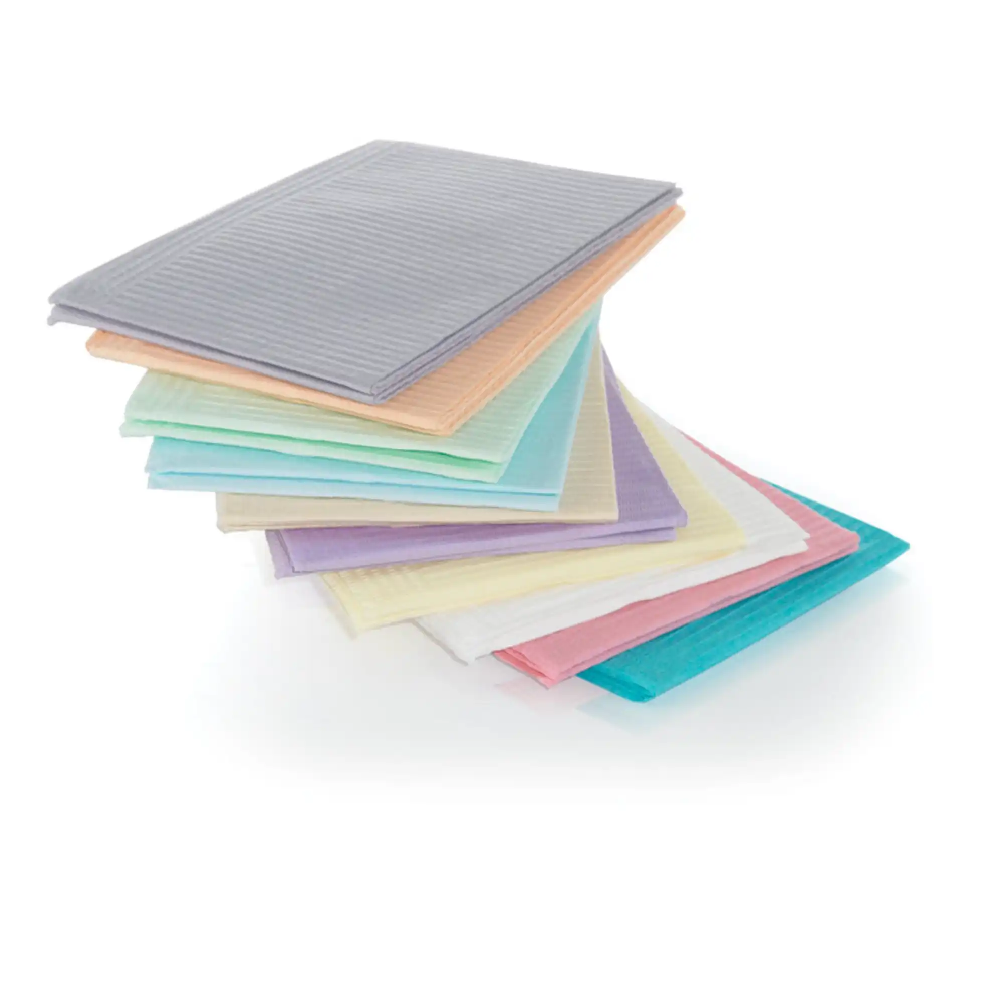 Medicom SafeBasics Dry-Back Patient Bibs, 2-Ply Tissue/Poly, Peach, 13" x 18", 500/Case, 8288 thumbnail 2