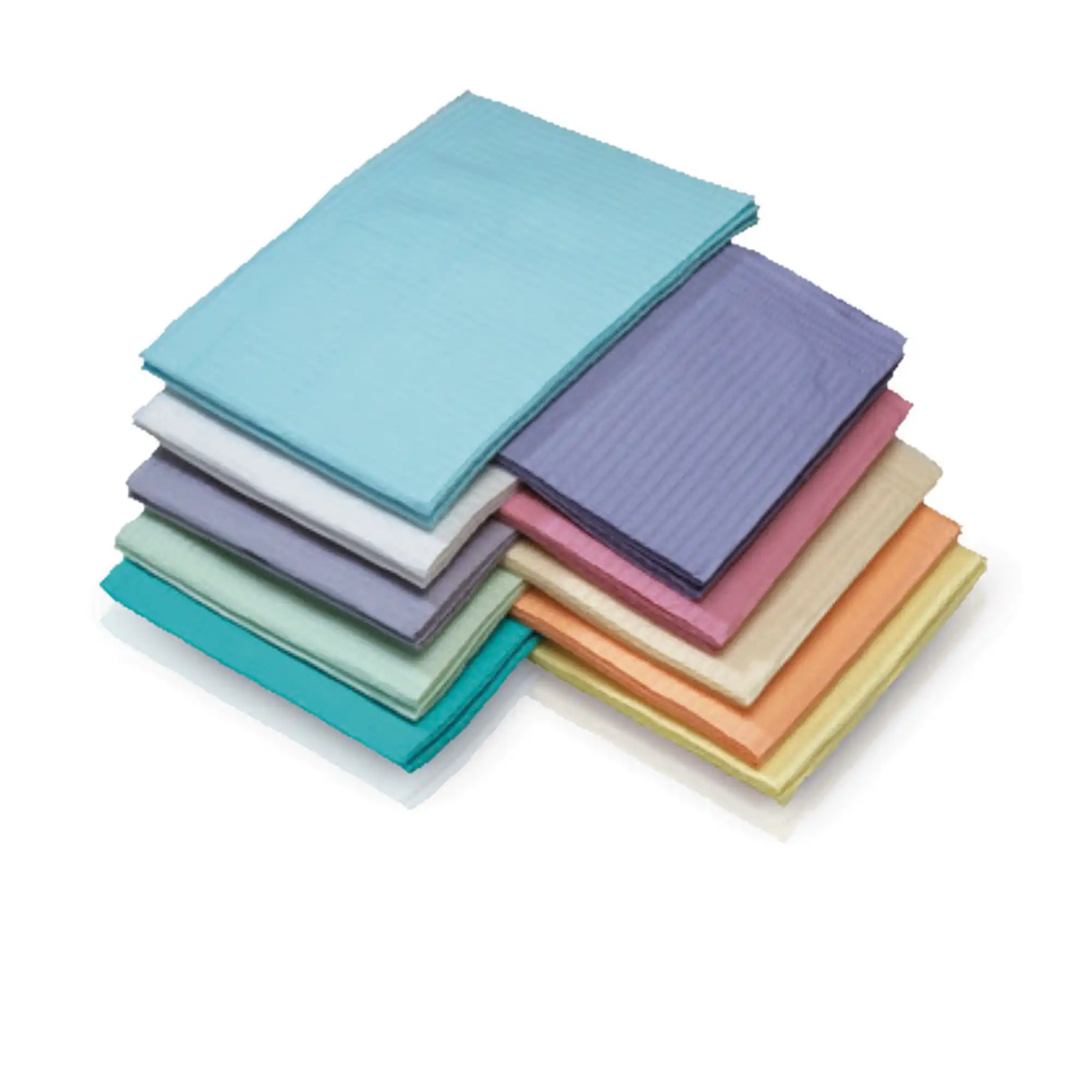 Medicom SafeBasics Dry-Back Plus Patient Bibs, 3-Ply Paper + 1-Ply Poly, Yellow, 13" x 18", 500/Case, 8384 thumbnail 2