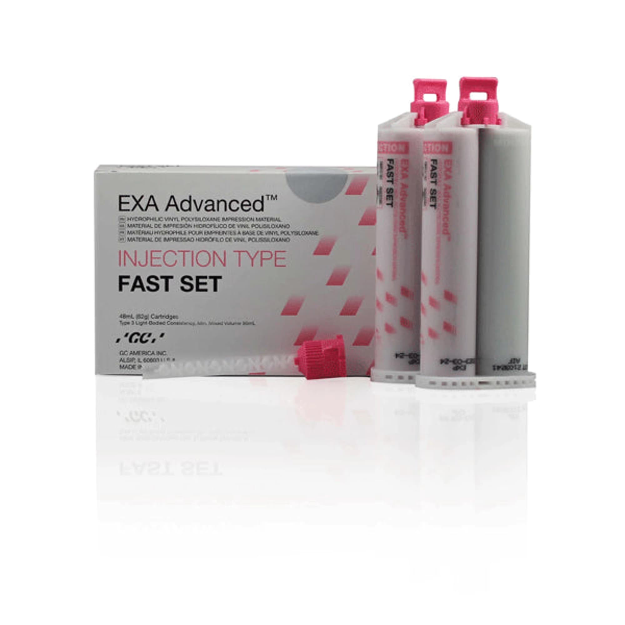 GC America EXA Advanced VPS Injection Fast-Set Impression Material, 48 mL Cartridges, 8/Pk, 138113 thumbnail 2