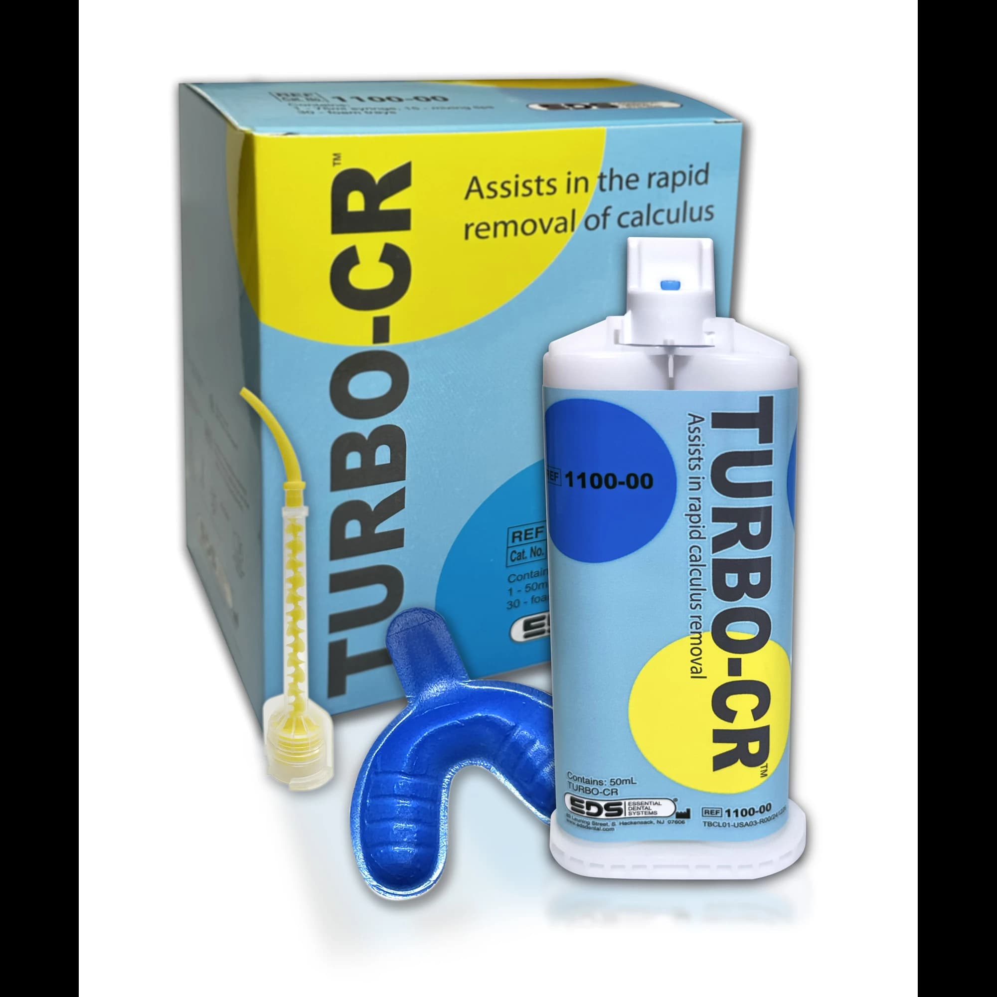 Turbo-CR Calculus Scaling Foam Kit, 50 mL Automix Cartridge with 15 Large Mixing Tips and 30 Single Foam Arch Trays, EDS-1100-00 thumbnail 2