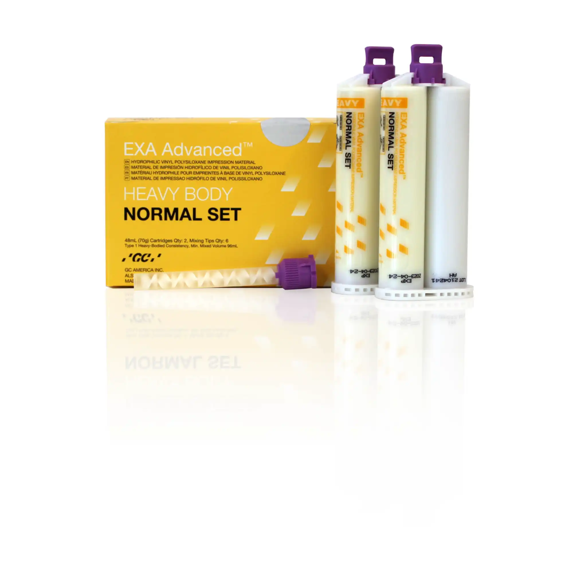 EXA Advanced VPS Impression Material, Heavy Body, Normal Set, 48 mL Cartridges, Value Pack, 8/Pk, 138116 thumbnail 2
