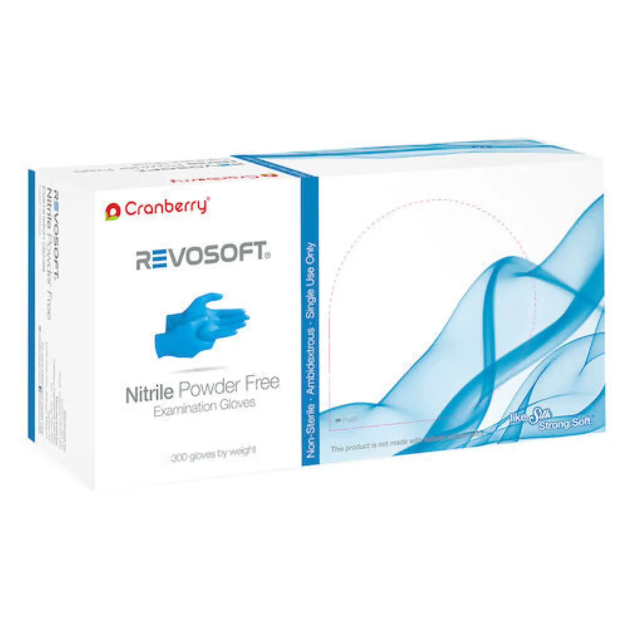 Cranberry RevoSoft Nitrile Exam Gloves, Powder Free, Latex Free, Large, Blue, 300/Box, CR3278 thumbnail 10