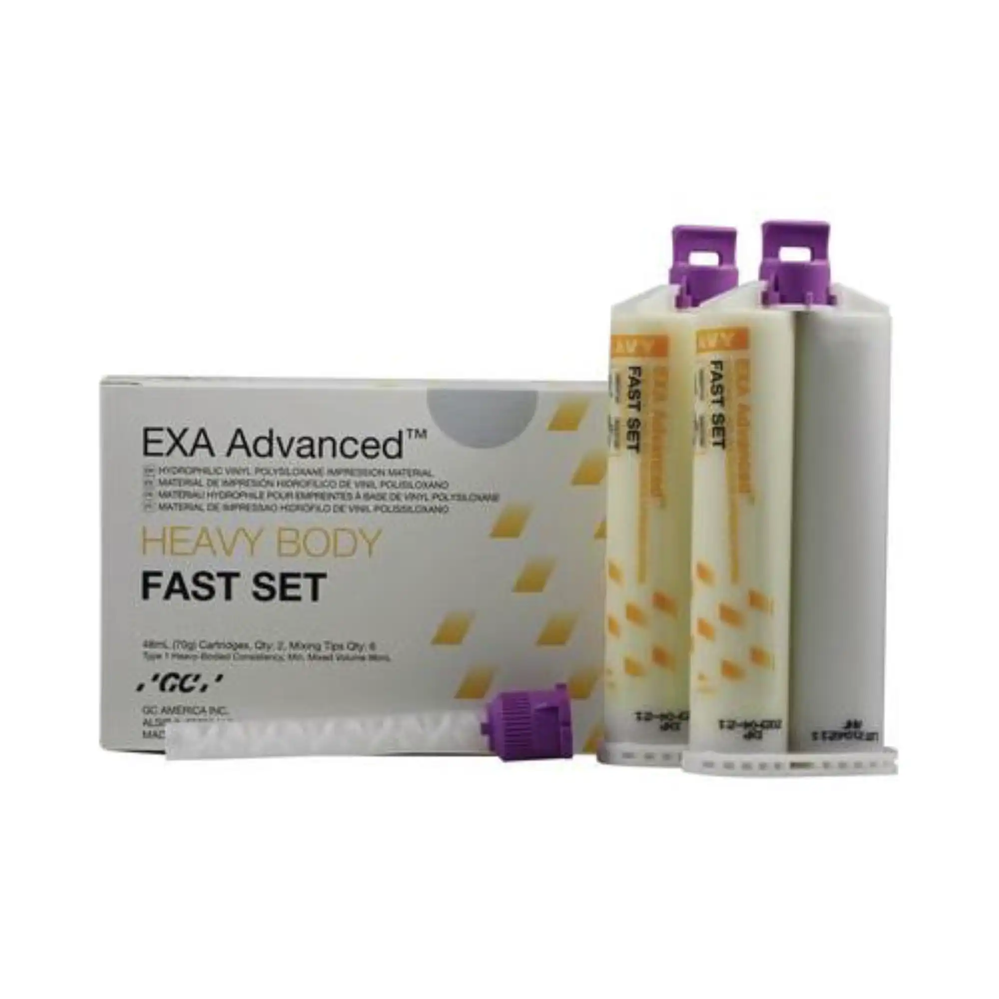 GC America EXA Advanced VPS Monophase Normal-Set Impression Material, 48 mL Cartridges, Purple, Value Pack 8/Pk, 138118 thumbnail 2