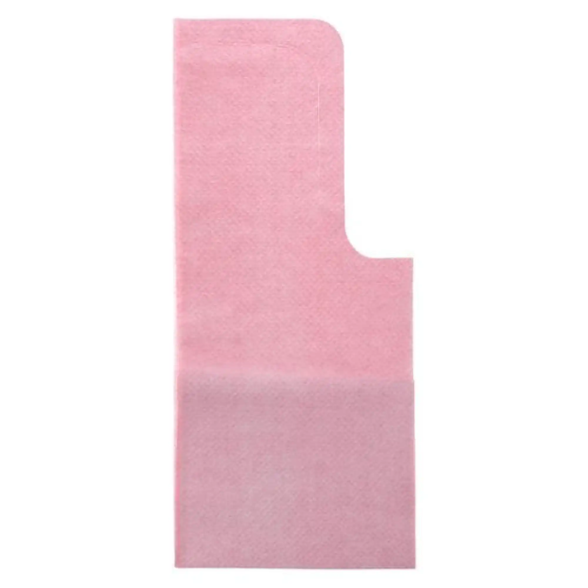 Tidi Chainless Bib with Ties, 18" x 25", Mauve, 1-Ply Tissue/1-Ply Poly, 250/Case, 917676 thumbnail 4