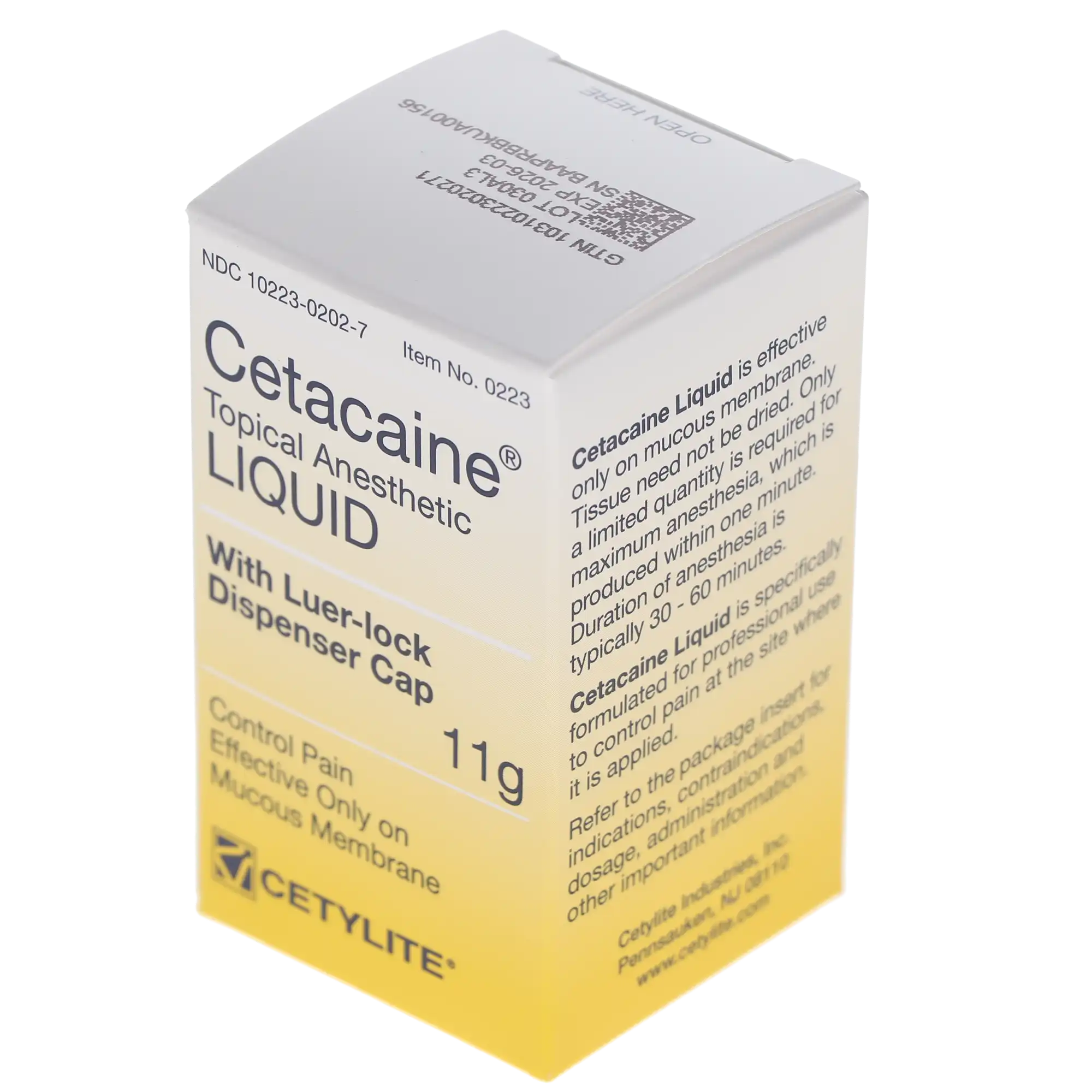 Cetacaine Topical Anesthetic Liquid, 11 g Bottle, 0223 thumbnail 4