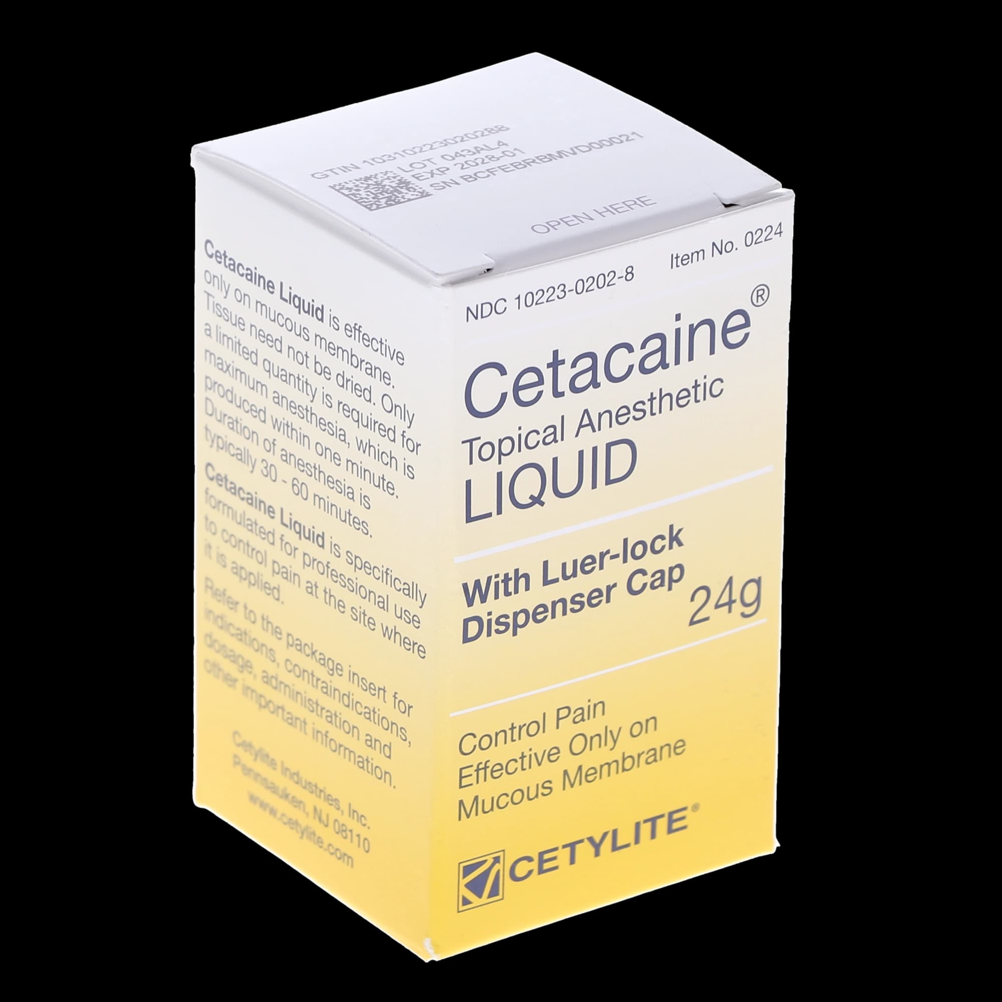 Cetacaine Topical Anesthetic Liquid, 14% Benzocaine / 2% Butamben / 2% Tetracaine HCl, Banana Flavor, 24 g Bottle, 0224 thumbnail 6
