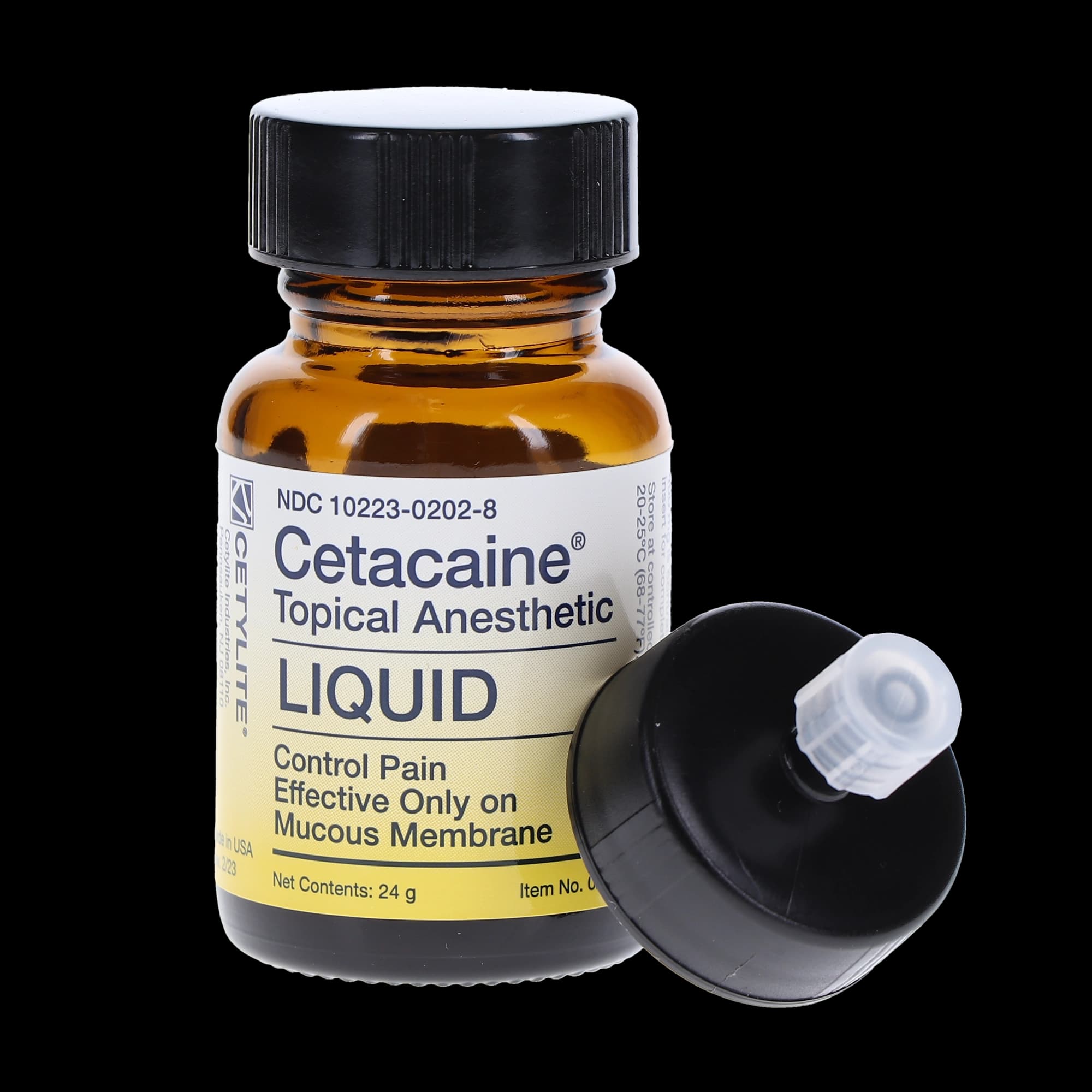 Cetacaine Topical Anesthetic Liquid, 14% Benzocaine / 2% Butamben / 2% Tetracaine HCl, Banana Flavor, 24 g Bottle, 0224 thumbnail 2