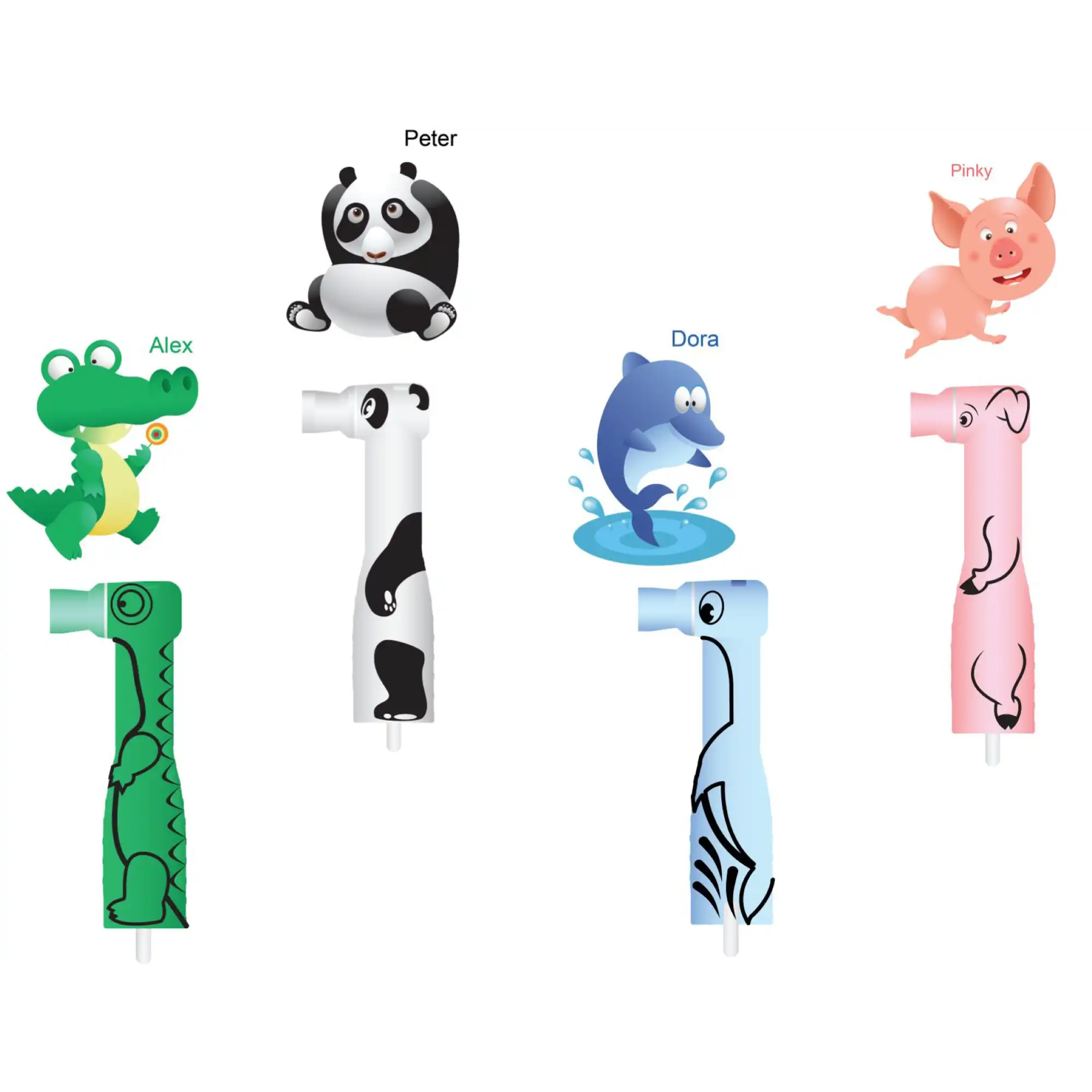 FUNimals Disposable Prophy Angles, Soft Cup, Assorted, Latex-Free, 500/Box, 166-500A thumbnail 2