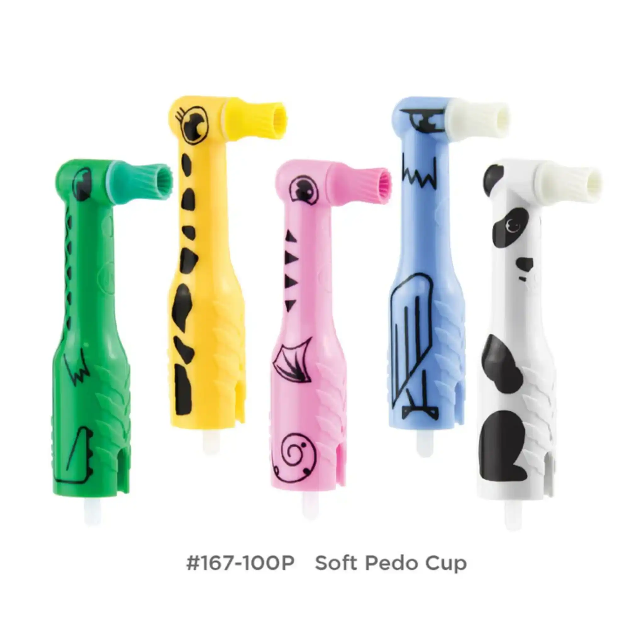 FUNimal™ Pedo Disposable Prophy Angle, Pedo Soft Cup, Assorted, Latex-Free, 100/Box, 167-100P thumbnail 2