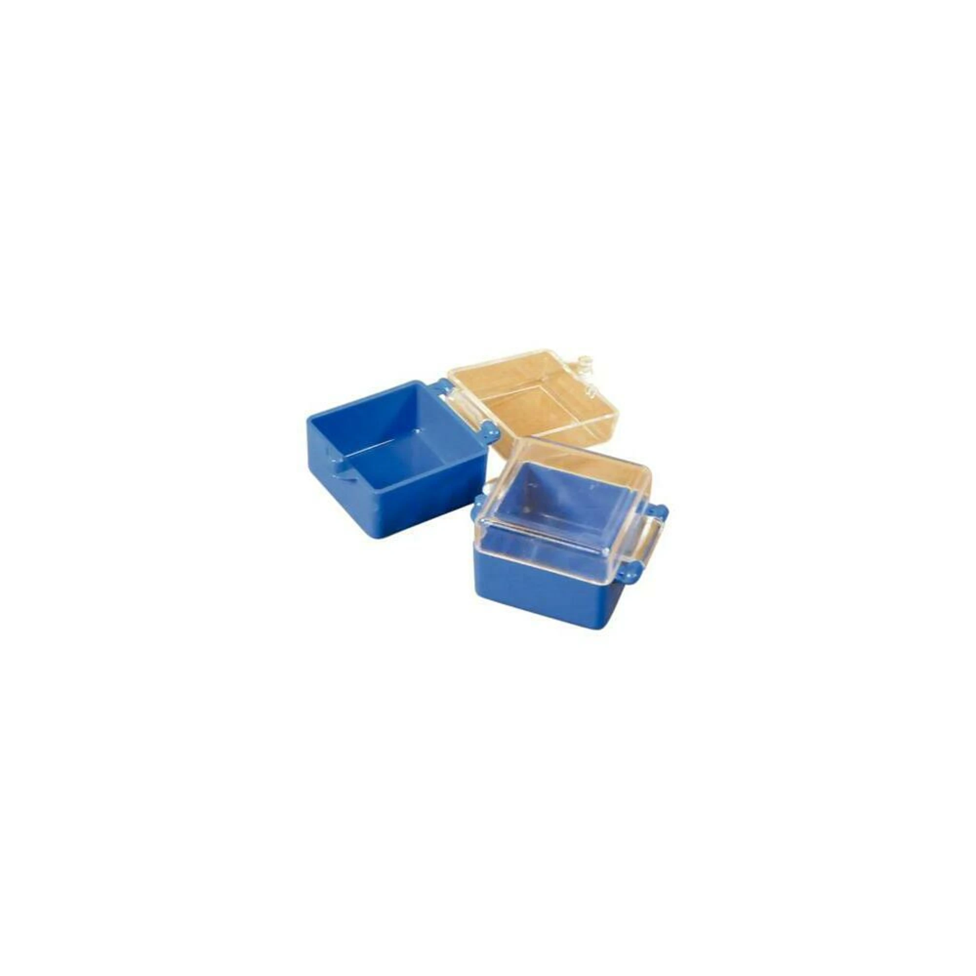 Keystone C&B Rigid Plastic Box, 1" x 1" x 3/4", Blue/Clear, 1000/Pkg, #1160010 thumbnail 3