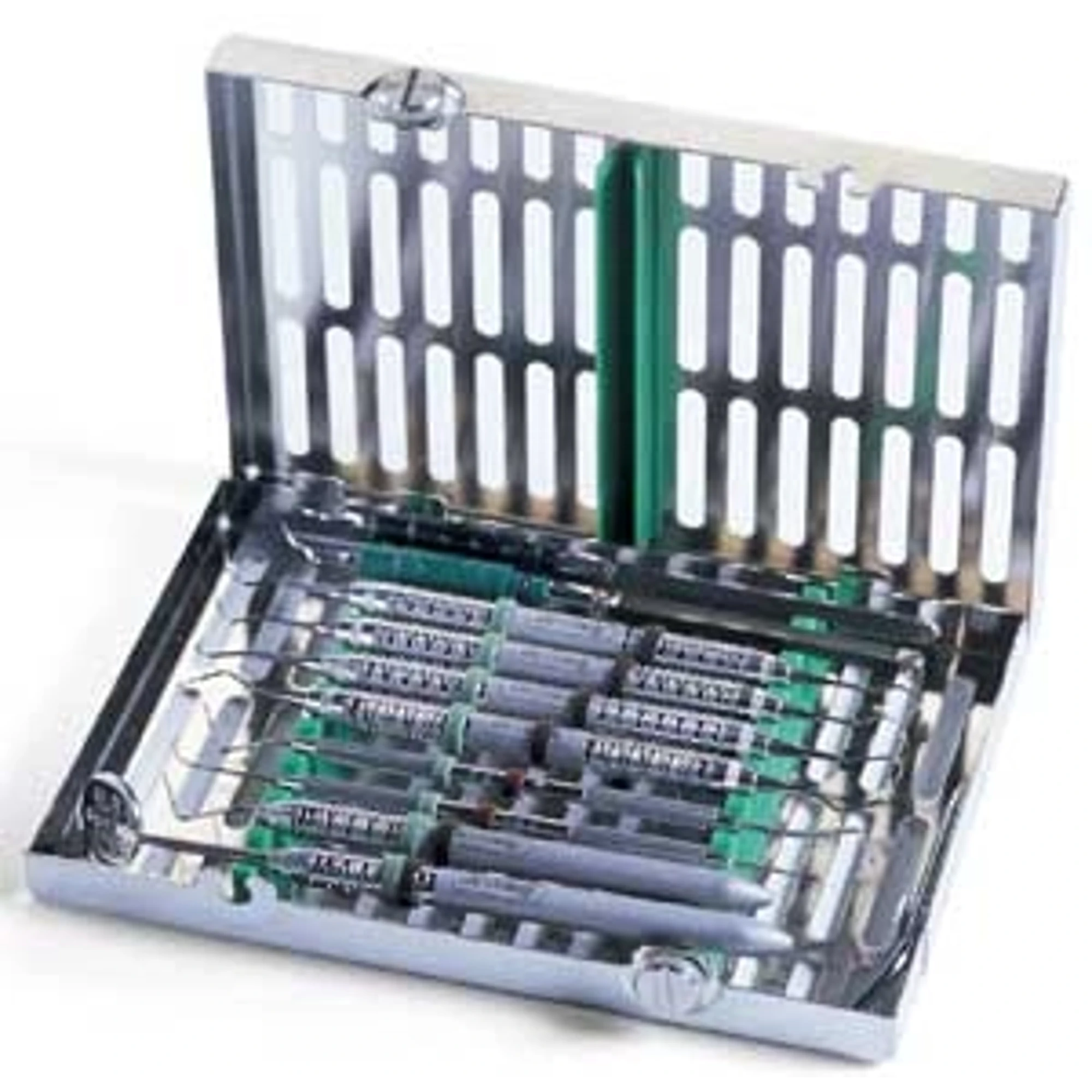 Hu-Friedy IMS Signature Series Instrument Cassette, Small, 10-Instrument, Red, Stainless Steel, 5.5" x 8" x 1.25", IM5100 thumbnail 2