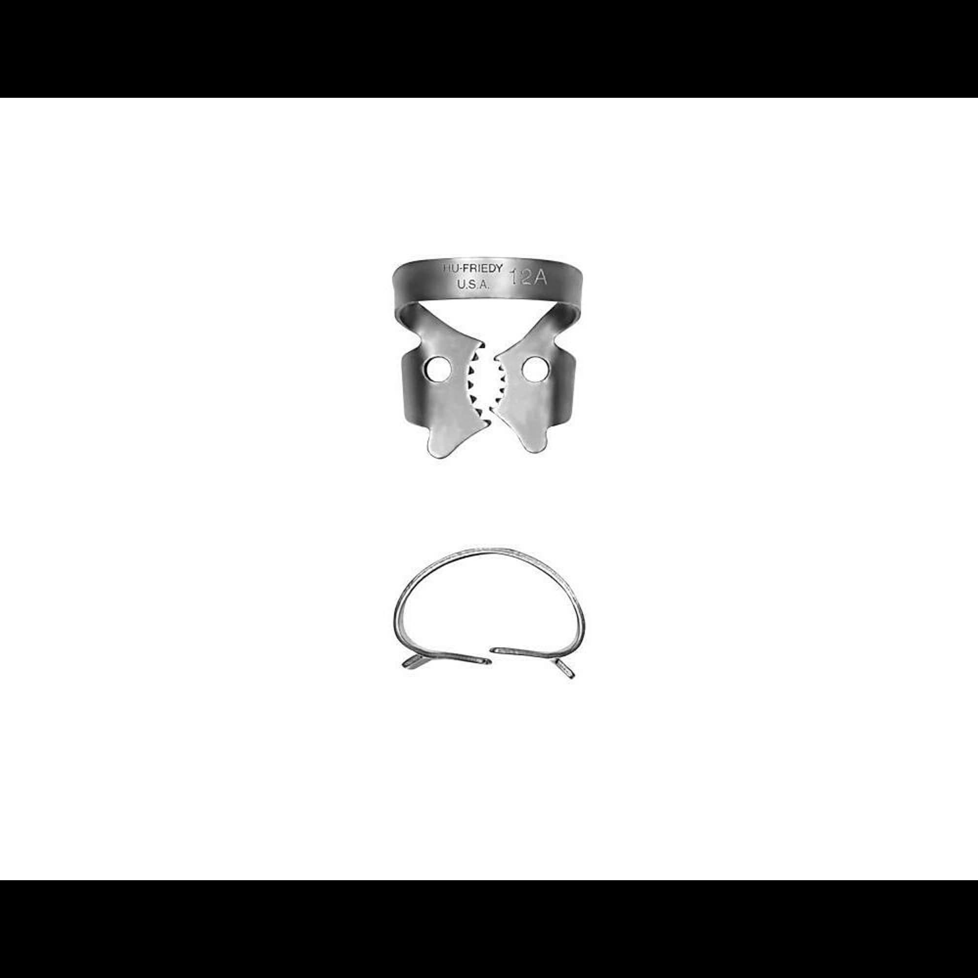 Hu-Friedy Black Line Rubber Dam Clamp #12A, Winged, Lower Right Molars, RDCM12AX thumbnail 2