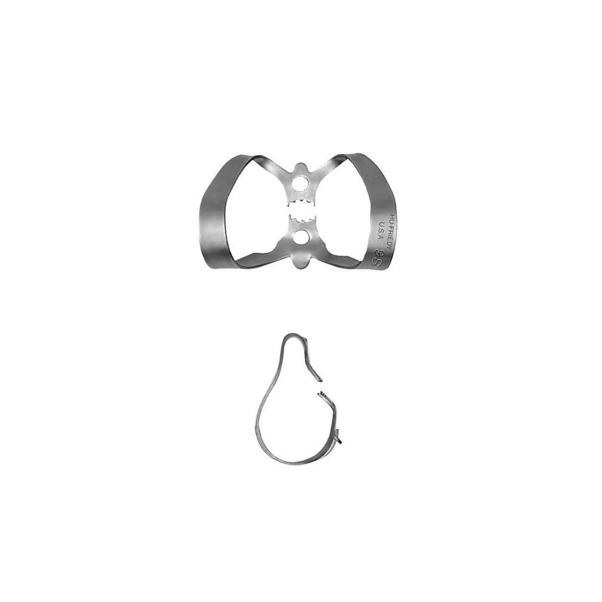 Hu-Friedy Satin Steel Rubber Dam Clamp #9S, Anterior, 1 Each, RDCM9S thumbnail 2