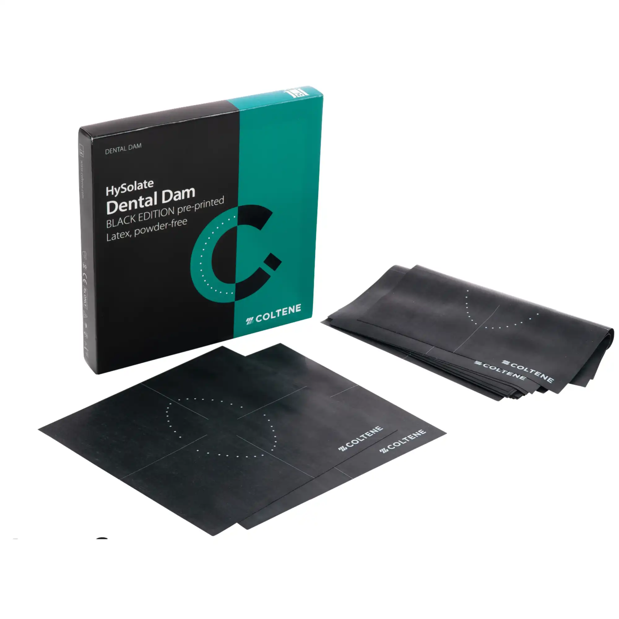 HySolate Latex Dental Dam, Black Printed, Medium, 6" x 6", 36/Pk, 60031352 thumbnail 2
