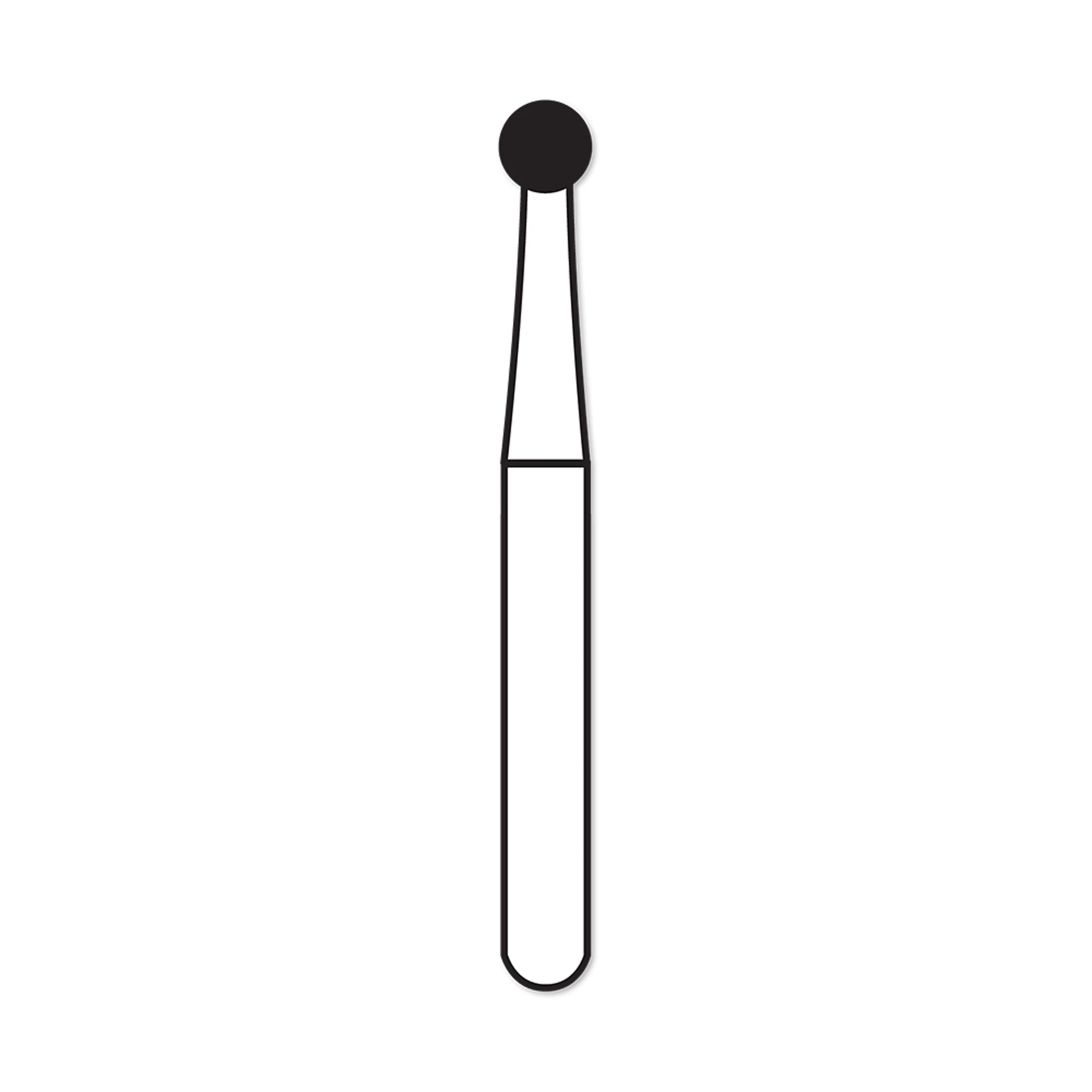 Coltene Whaledent Alpen Carbide Operative & Surgical Bur, Round #8, HP (Handpiece), 2.3 mm Diameter, 10/Pk, R600008 thumbnail 2