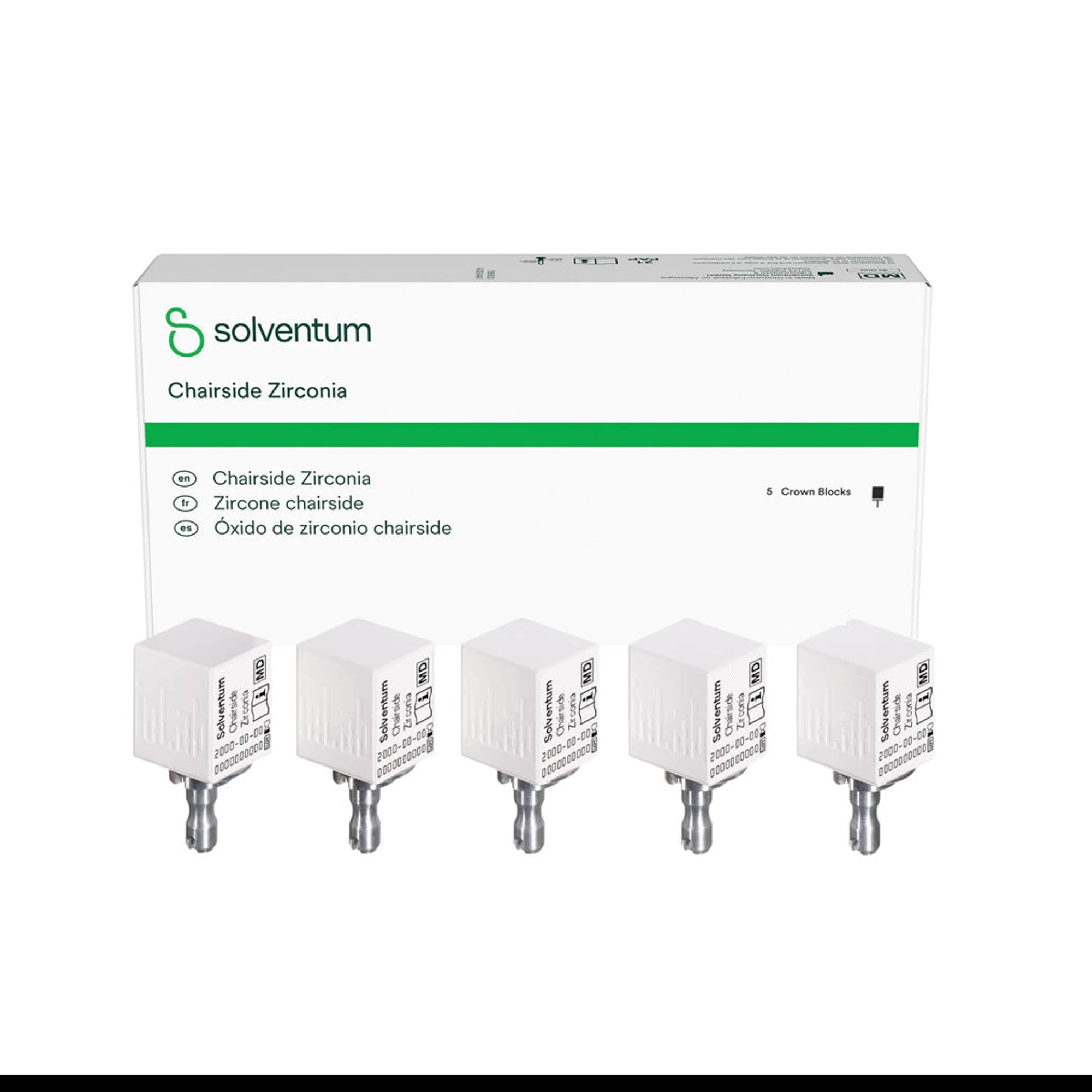 Solventum (3M) Chairside Zirconia Crown Block Refill, 20 mm, Shade B1, 5/Pk, 69945 thumbnail 5