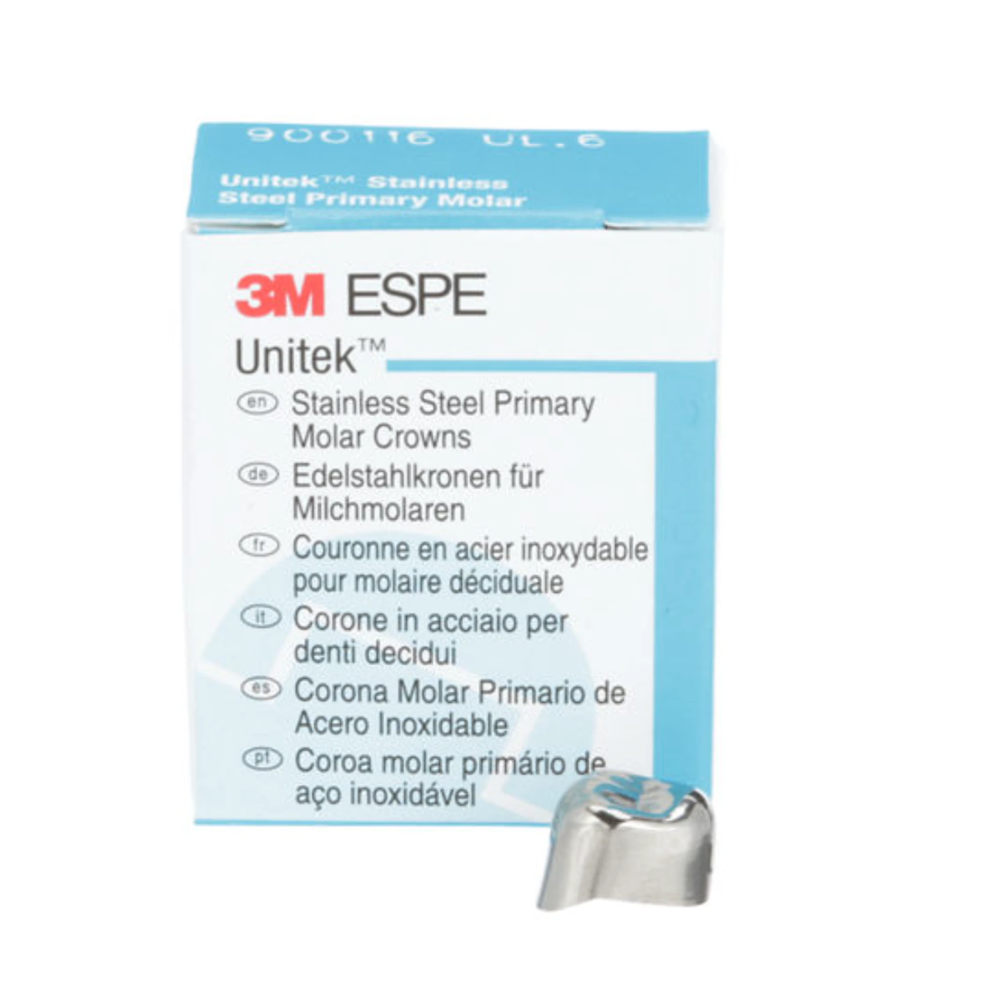 3M Unitek Stainless Steel Primary Molar Crown, Upper Left First Molar, Size 6, 5/Box, 900116 thumbnail 7