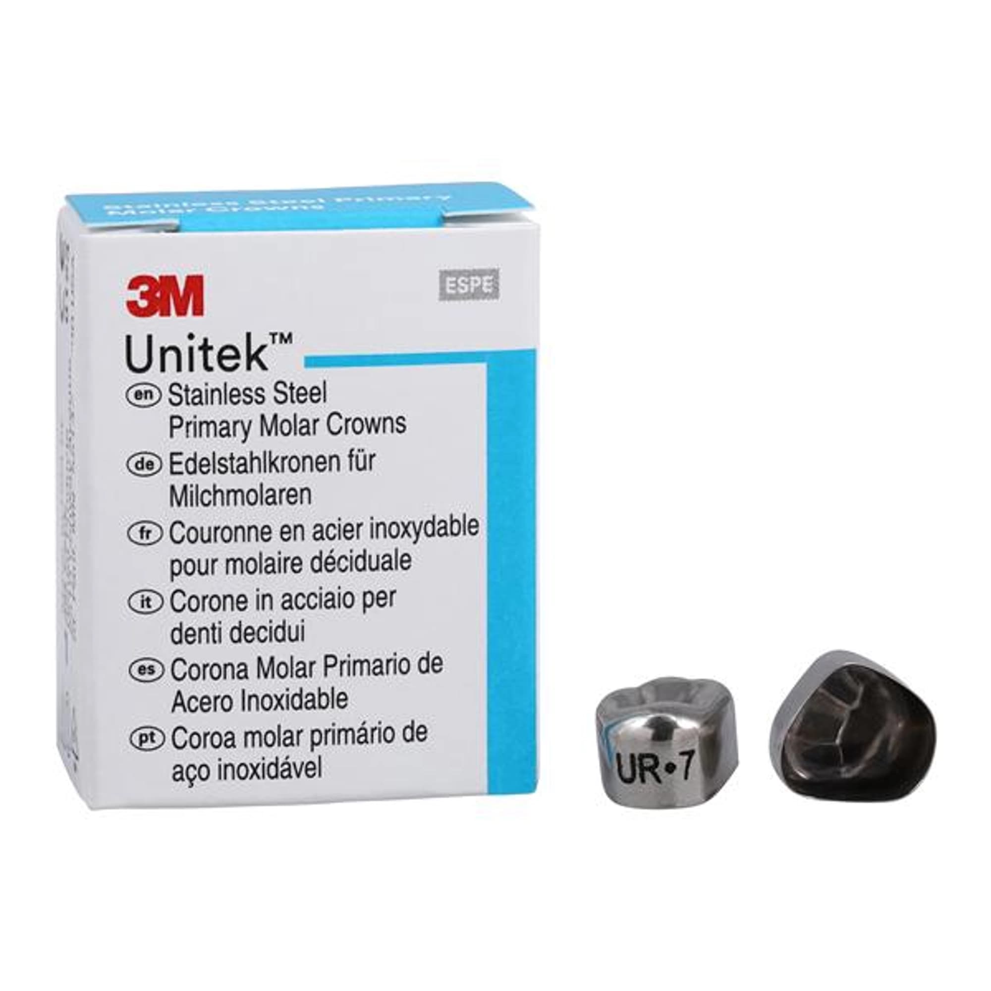 3M Unitek Stainless Steel Primary Molar Crown, Upper Right First Molar, Size 7, 5/Box, 900127 thumbnail 7