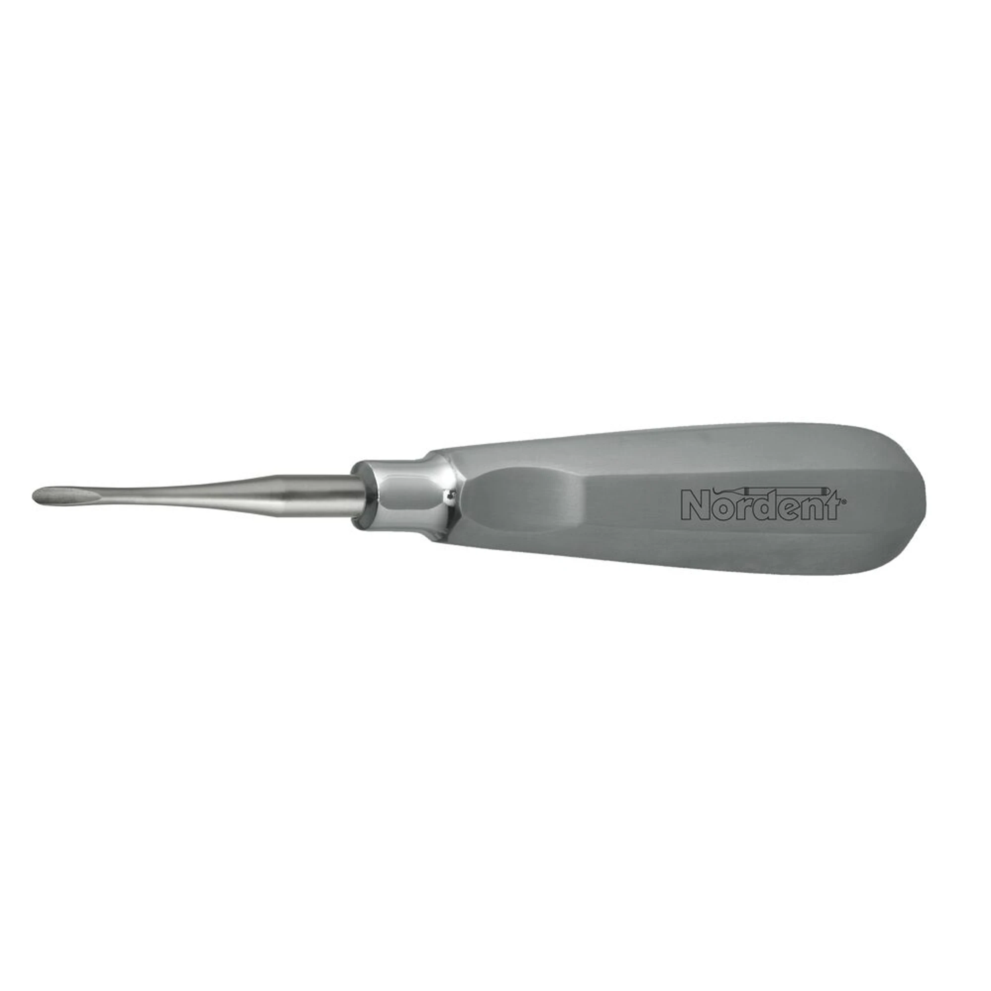 Nordent #81 Modified Apexo Straight Surgical Elevator, Single End, 3.0mm Blade, Stainless Steel, #201 Handle thumbnail 2