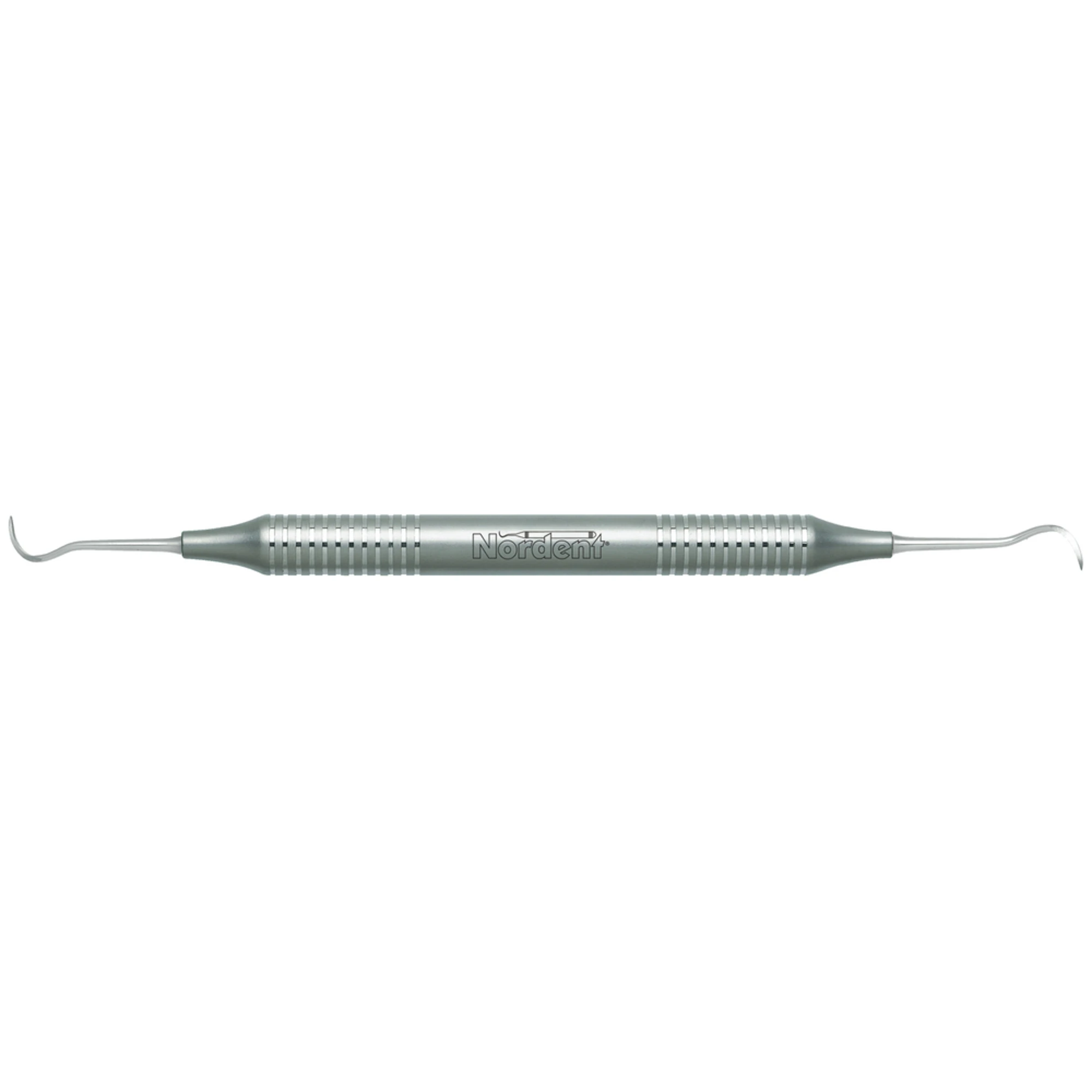 Nordent Universal Offset Sickle Scaler, Double-Ended, #NMJ (R138), DuraLite Round Handle, Stainless Steel thumbnail 2