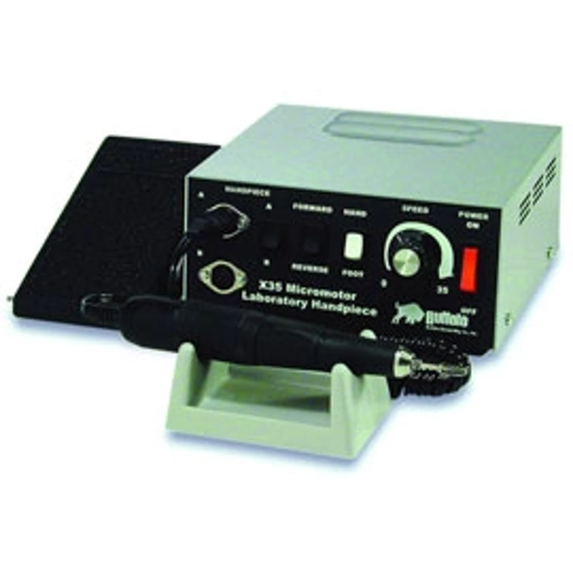 Buffalo Dental X35 Electric Laboratory Handpiece System, 120V AC, 0-35,000 RPM, Complete with Console, Black Handpiece, and Foot Control thumbnail 11