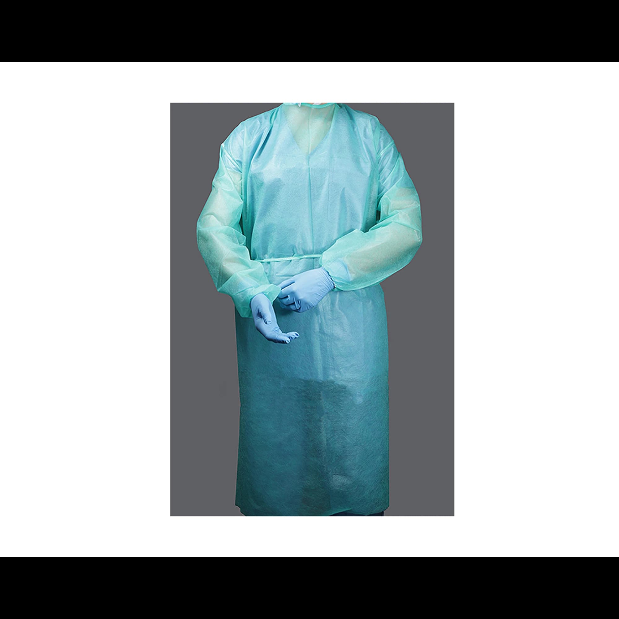 ValuMax Extra-Safe Lab Coat, Navy Blue, X-Large, Knee-Length, 3-Layer SMS, Snap Front, 10/Pk - Extra-Safe Lab Coat Navy Blue 10/Pk X-Large - Image 1