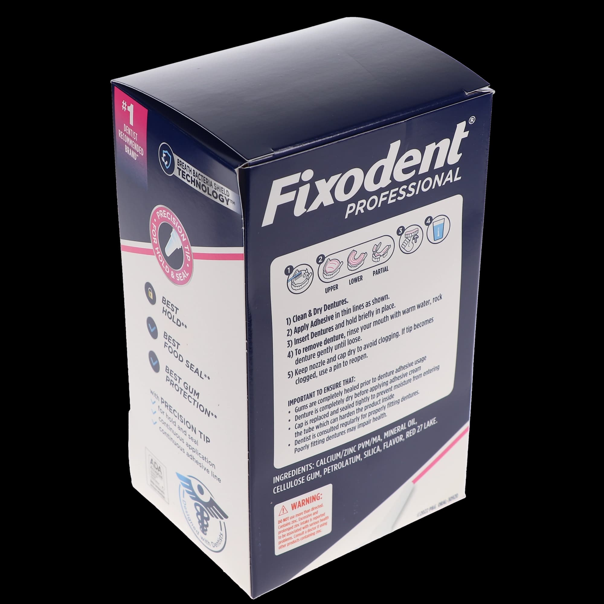 Fixodent Professional Ultimate Denture Adhesive Cream, 0.35 oz Tube, Patient Sample, 50/Box, 80717506 thumbnail 3