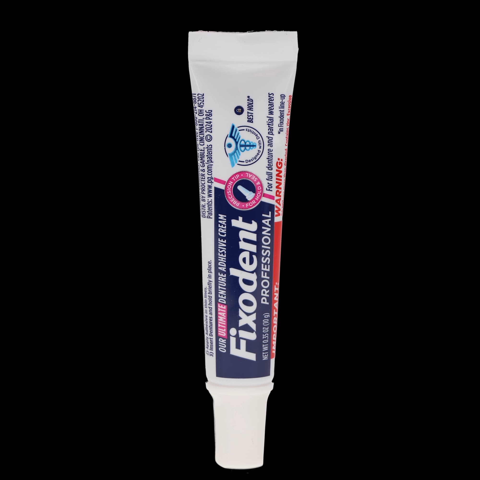Fixodent Professional Ultimate Denture Adhesive Cream, 0.35 oz Tube, Patient Sample, 50/Box, 80717506 - Fixodent Prof Ultimate Denture Adhesive Cream 0.35oz Tube 50/Case - Image 1