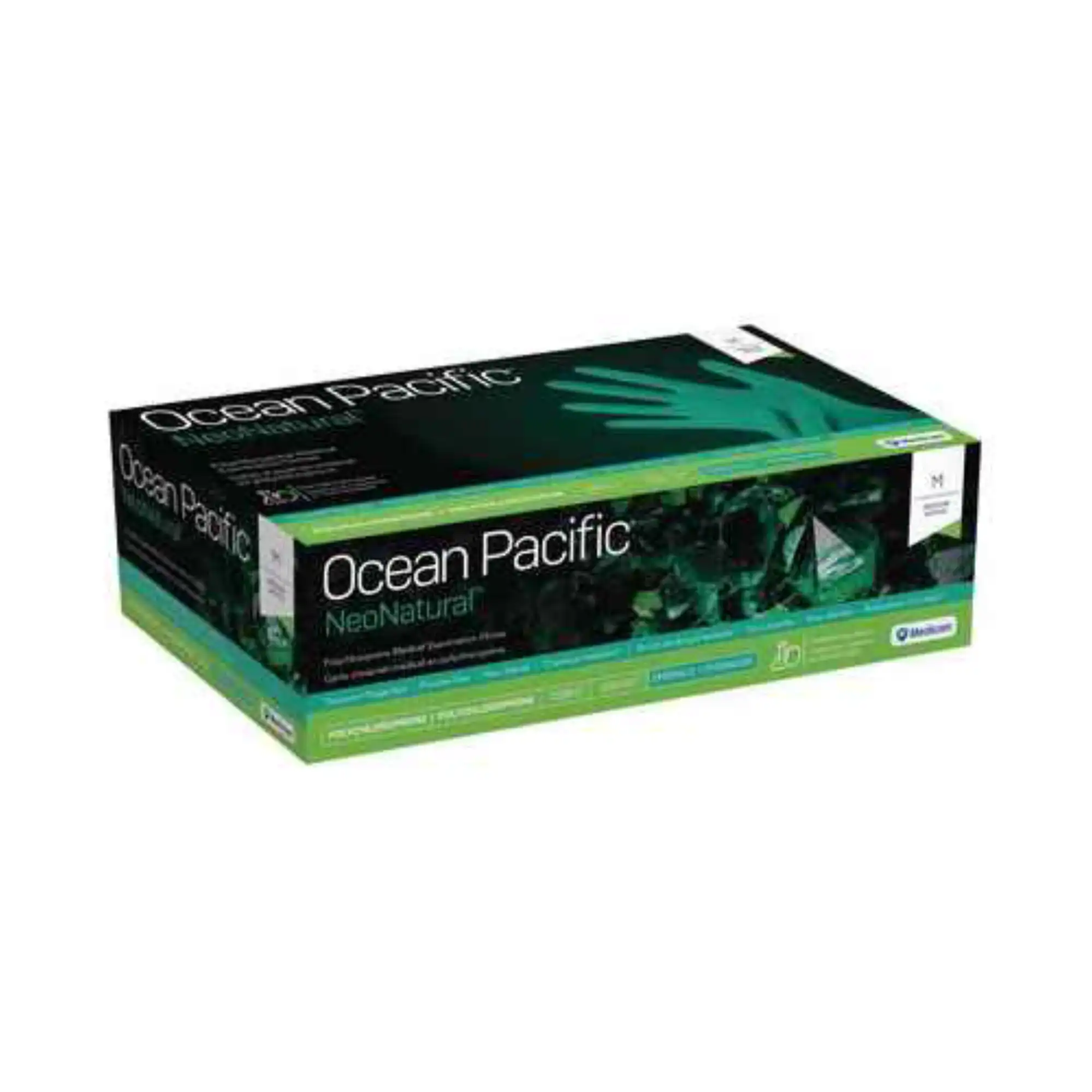 Ocean Pacific® NeoNatural™ Polychloroprene Exam Gloves, Powder Free, Latex Free, Non-Sterile, Small, Emerald Green, 100/Box, 1228-B thumbnail 7