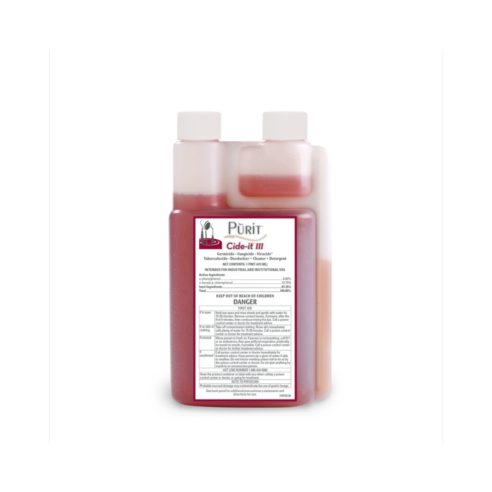 Purit Cide-It III Ultrasonic Cleaning & Presoak Solution, 16 oz Bottle, PI016A thumbnail 3