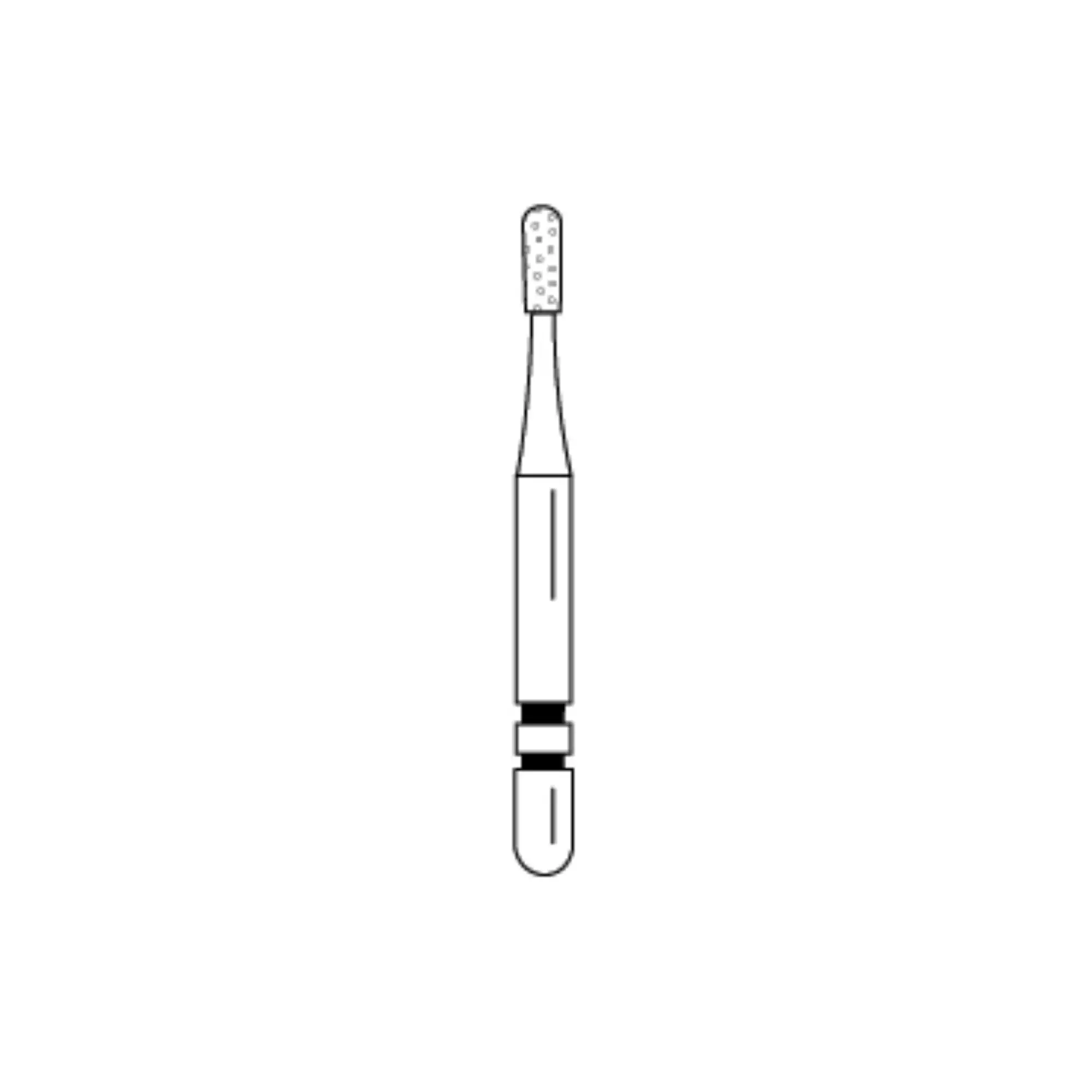 Two Striper® FG Operative Diamond Bur, Pear #245, Medium Grit, Blue Ring, 1.1 mm Major/0.9 mm Minor Diameter, 4.3 mm Length, 50/Pkg, 2050245 thumbnail 2