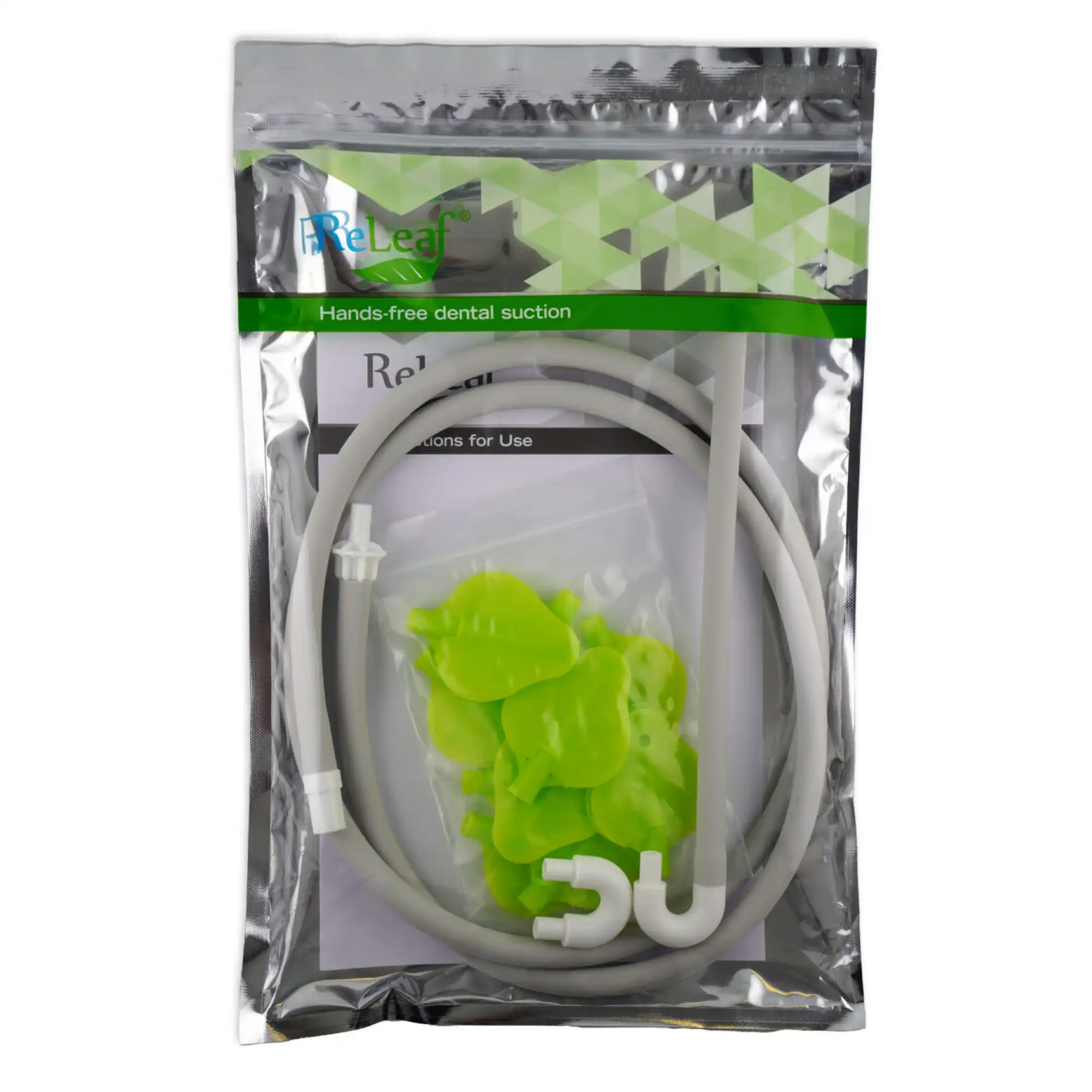 ReLeaf Basic Hands-Free HVE Suction Kit, 10 Leaves, 1 Long Hose, 1 Short Quick-Disconnect Hose, 1 U-Shaped Connector, RLF10032 thumbnail 2