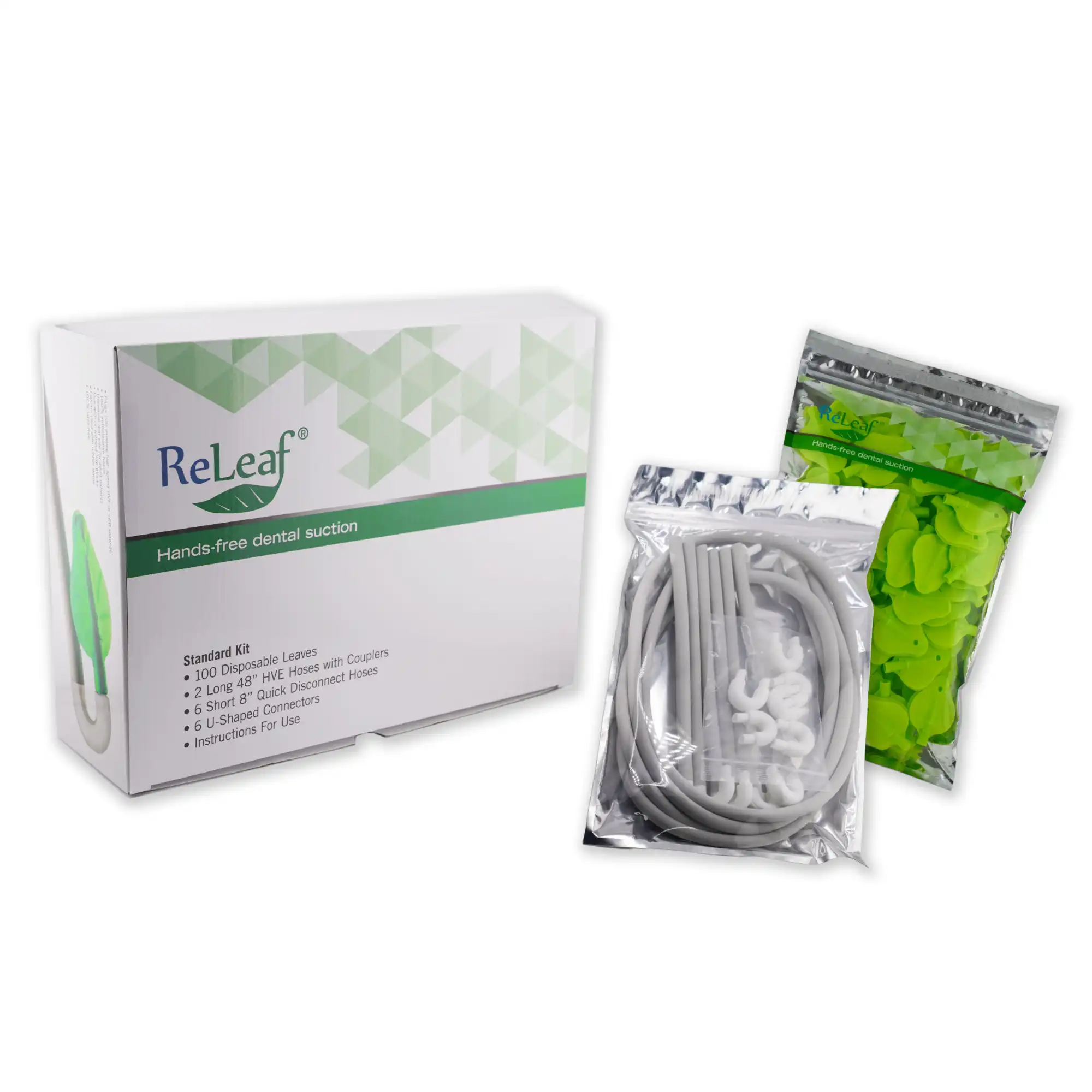 ReLeaf Hands-Free HVE Suction Standard Kit, 100 Leaves, 2 Long Hoses, 6 Short Quick-Disconnect Hoses, 6 U-Connectors, RLF10035 thumbnail 2