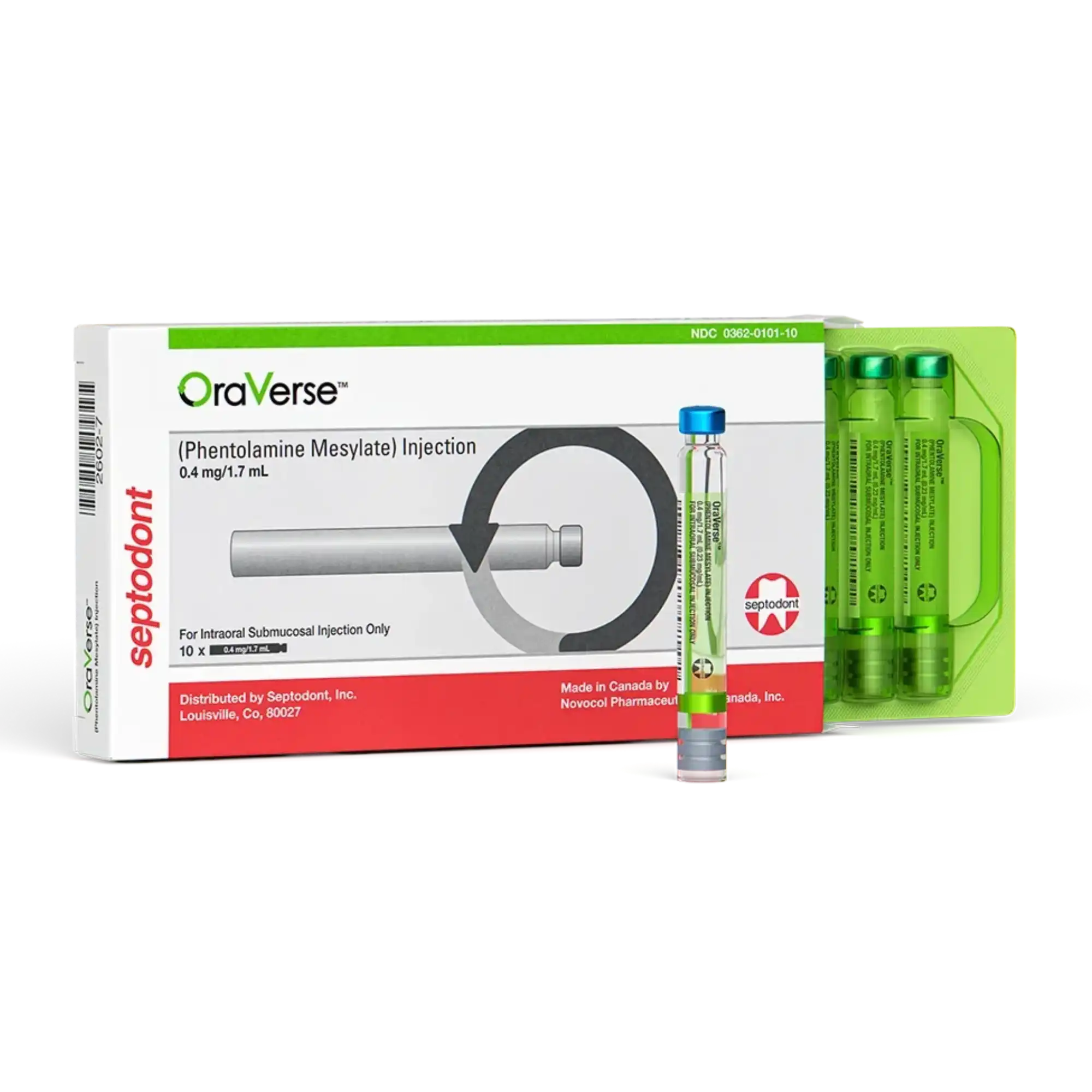 OraVerse (Phentolamine Mesylate) Local Anesthesia Reversal Agent, 1.7 mL Glass Cartridges, 10/Box, 99210 thumbnail 6