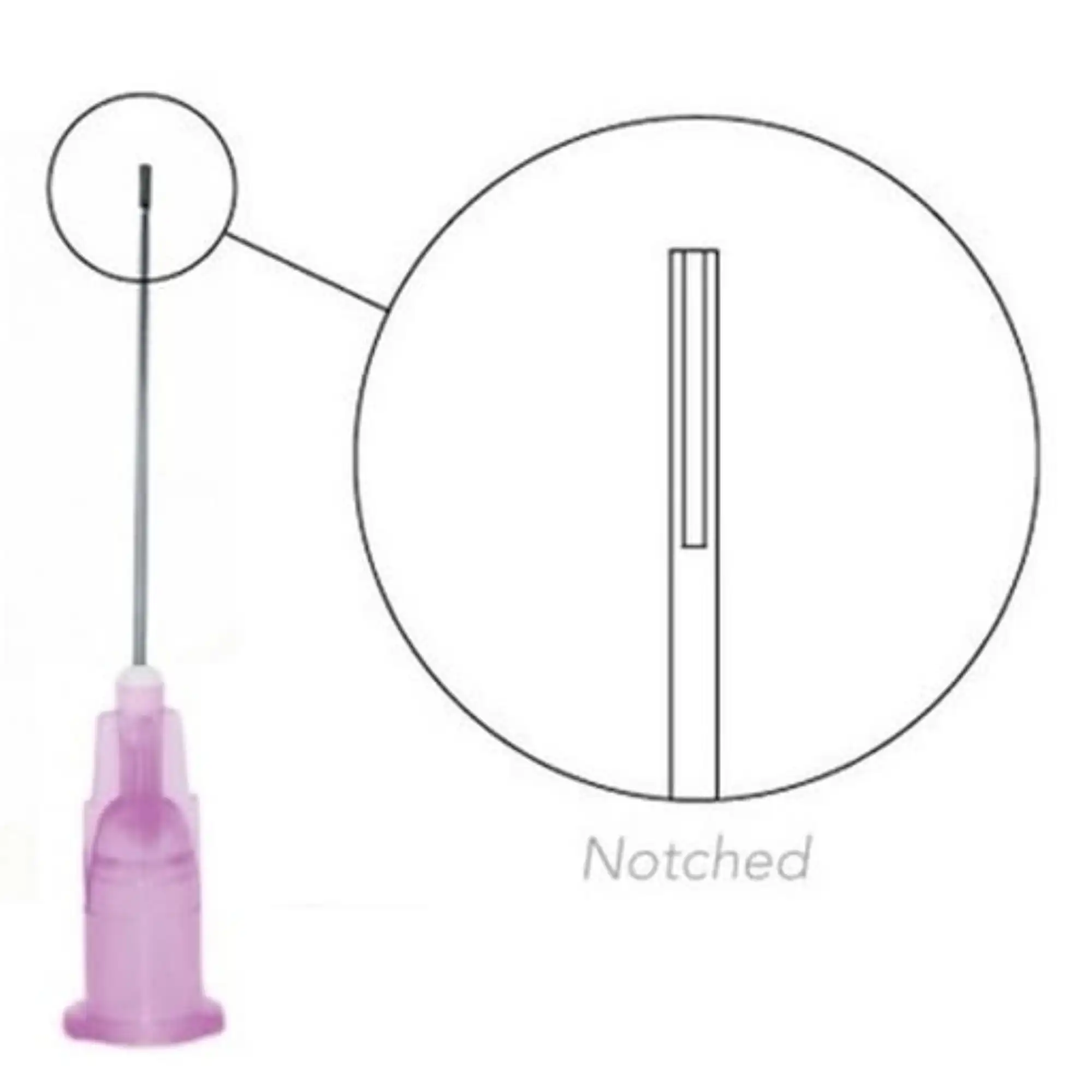 Pac-Dent 30Ga Irrigation Needle Tips, 1" Monoject Style, Notched, Bendable, Purple, 100/Pk, 232 - Pac-Dent 30Ga Irrigation Needle Tips 1" Monoject Style Notched Bendable Purple 100/pk - 232 - Image 1