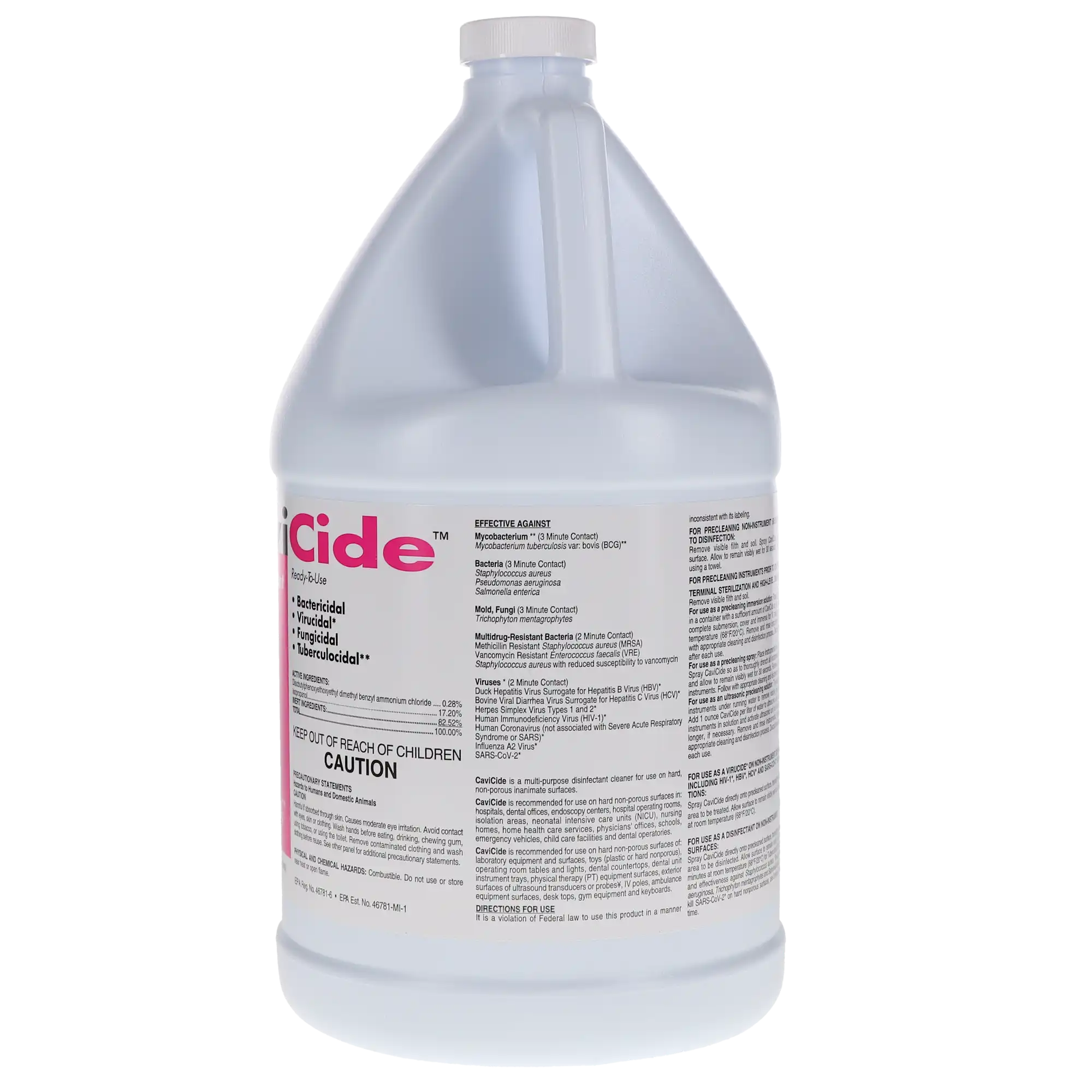 CaviCide Surface Disinfectant & Decontaminant Cleaner, 1 Gallon Bottle, Metrex thumbnail 8