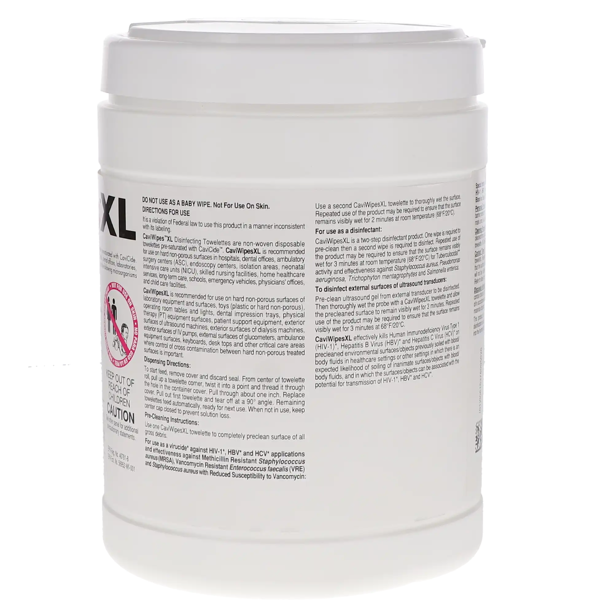 CaviWipes XL Disinfecting Towelettes, 9" x 12", 65 Wipes/Canister, Metrex thumbnail 8