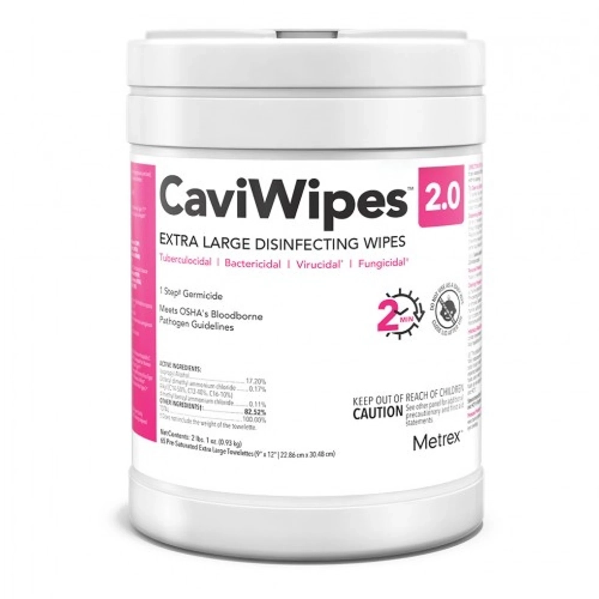 CaviWipes 2.0 XL Disinfectant Wipes, 9" x 12", 65 Wipes/Canister, 14-1150 thumbnail 4