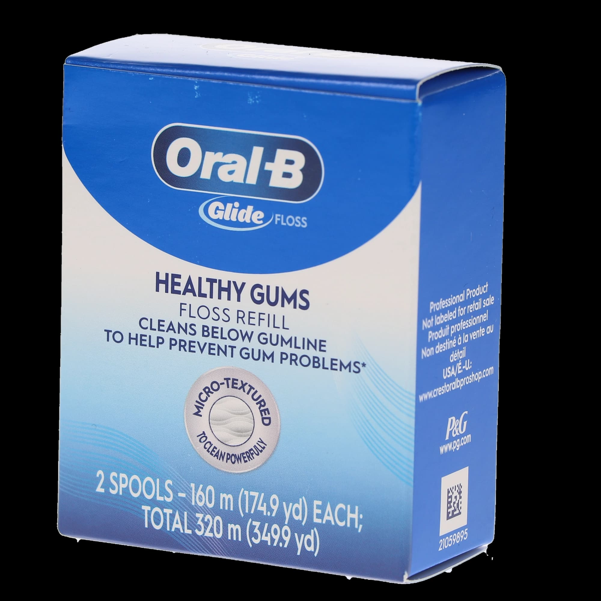 Oral-B Glide Healthy Gums Floss Refill Spools, Unflavored, 160 m, 2/Box, 80779742 thumbnail 5