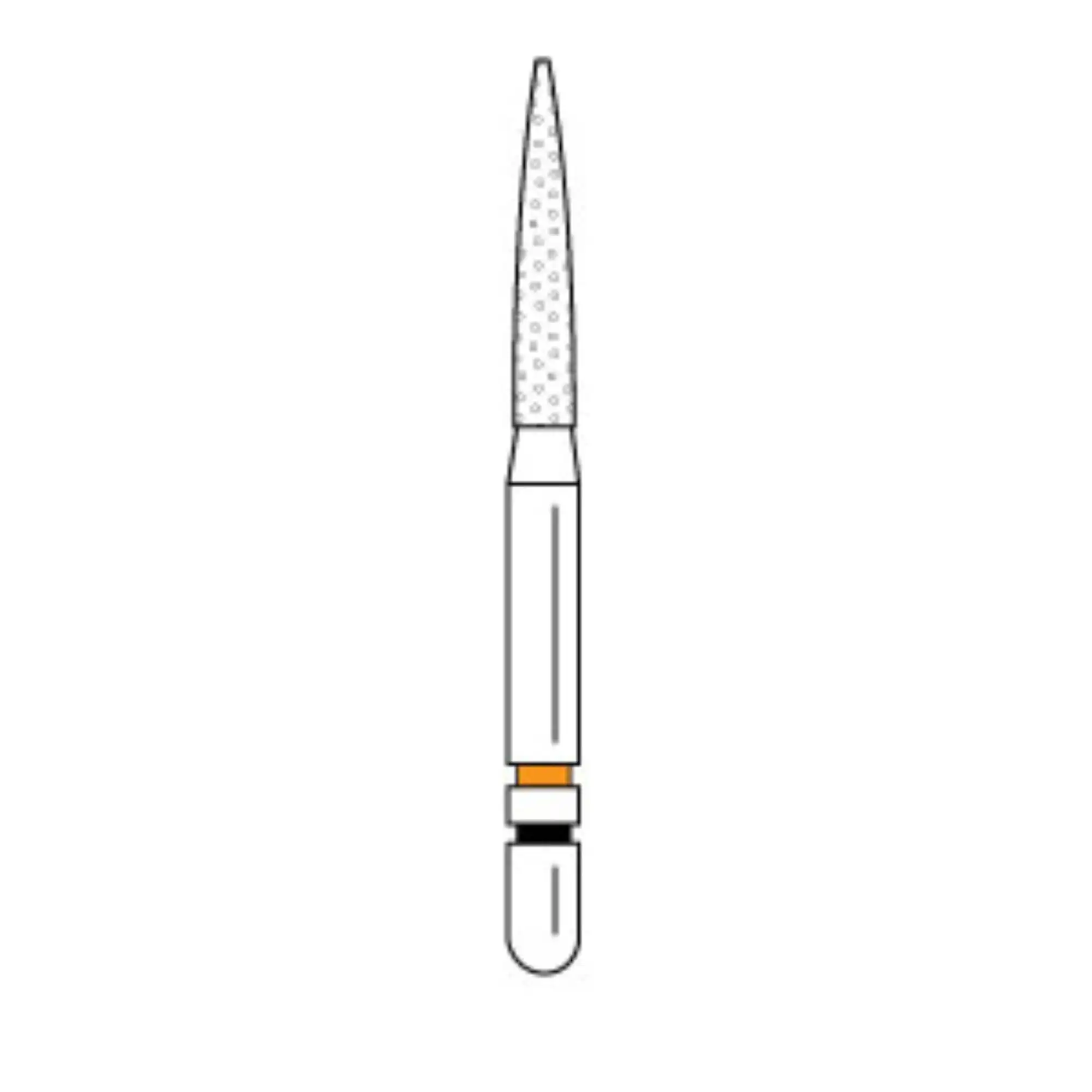 Two Striper® TSZtech Diamond Bur Friction Grip L260.8ZF Flame, Long Shank, ZF Grit, 5/Pk, 2015667 thumbnail 2