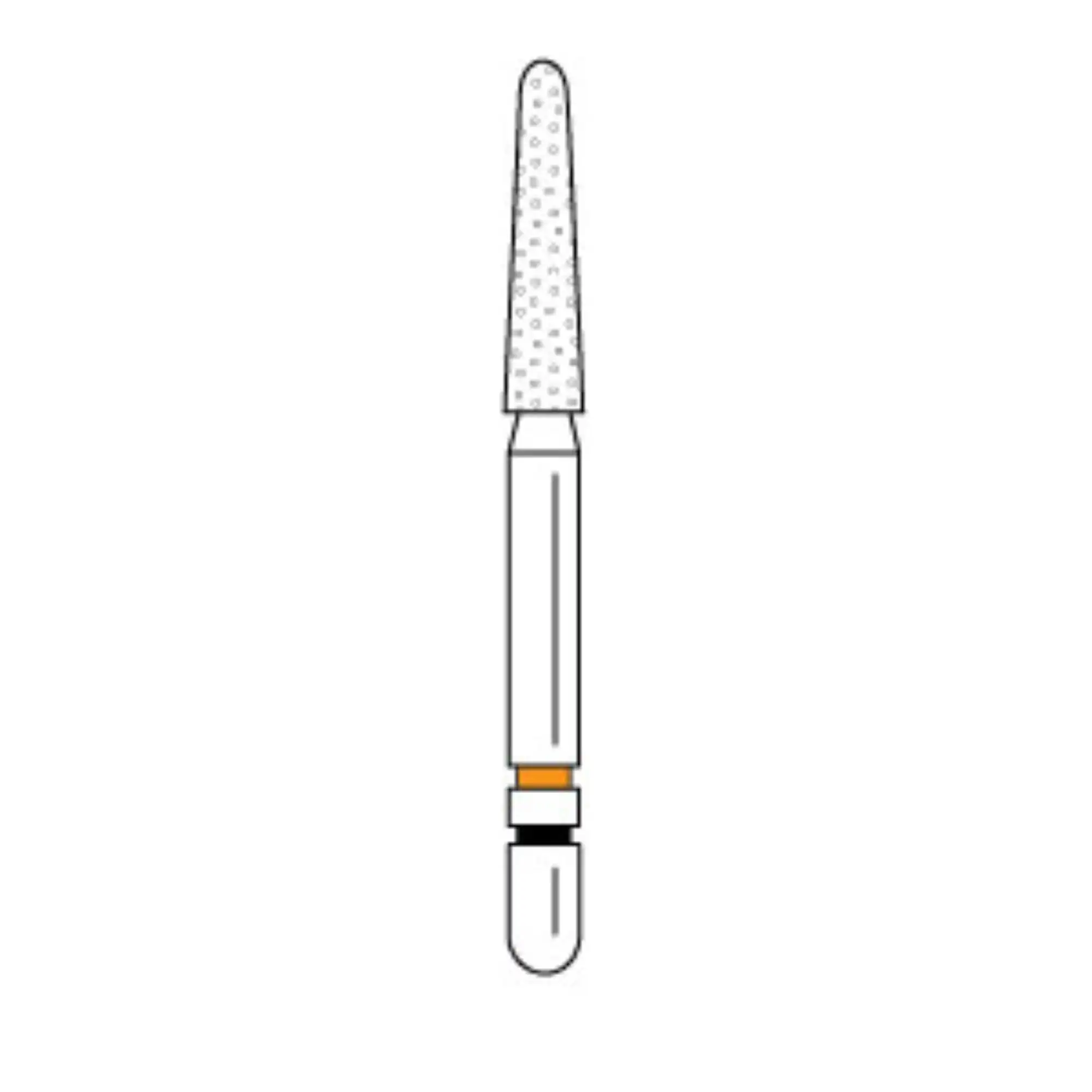 Two Striper TSZtech Diamond Bur Friction Grip L770.8ZF Round-End Taper, ZF Grit, 5/Pk, 2015669 thumbnail 2