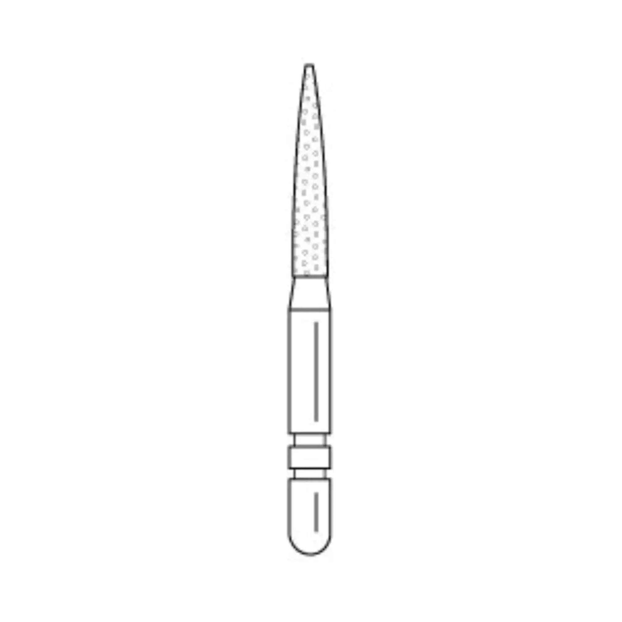 Two Striper TSZtech Diamond Bur, Friction Grip, Flame Shape, 260.8ZM, Medium Grit, 5/Pack, 2015670 thumbnail 2