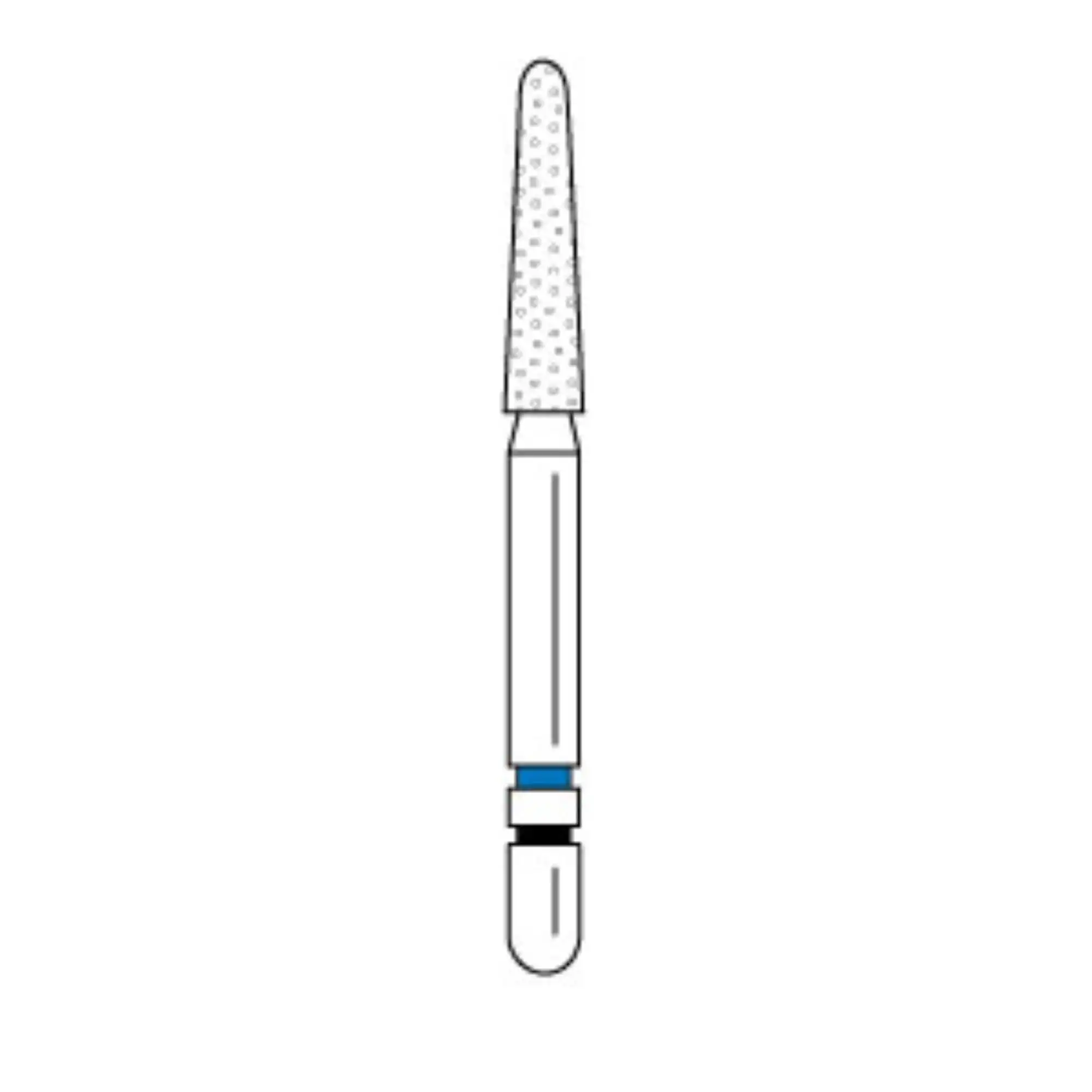 Two Striper® TSZtech™ Diamond Bur, Friction Grip, Long Shank, Round-End Taper, L770.8ZM, ZM Grit, 5/Pk, 2015679 thumbnail 2
